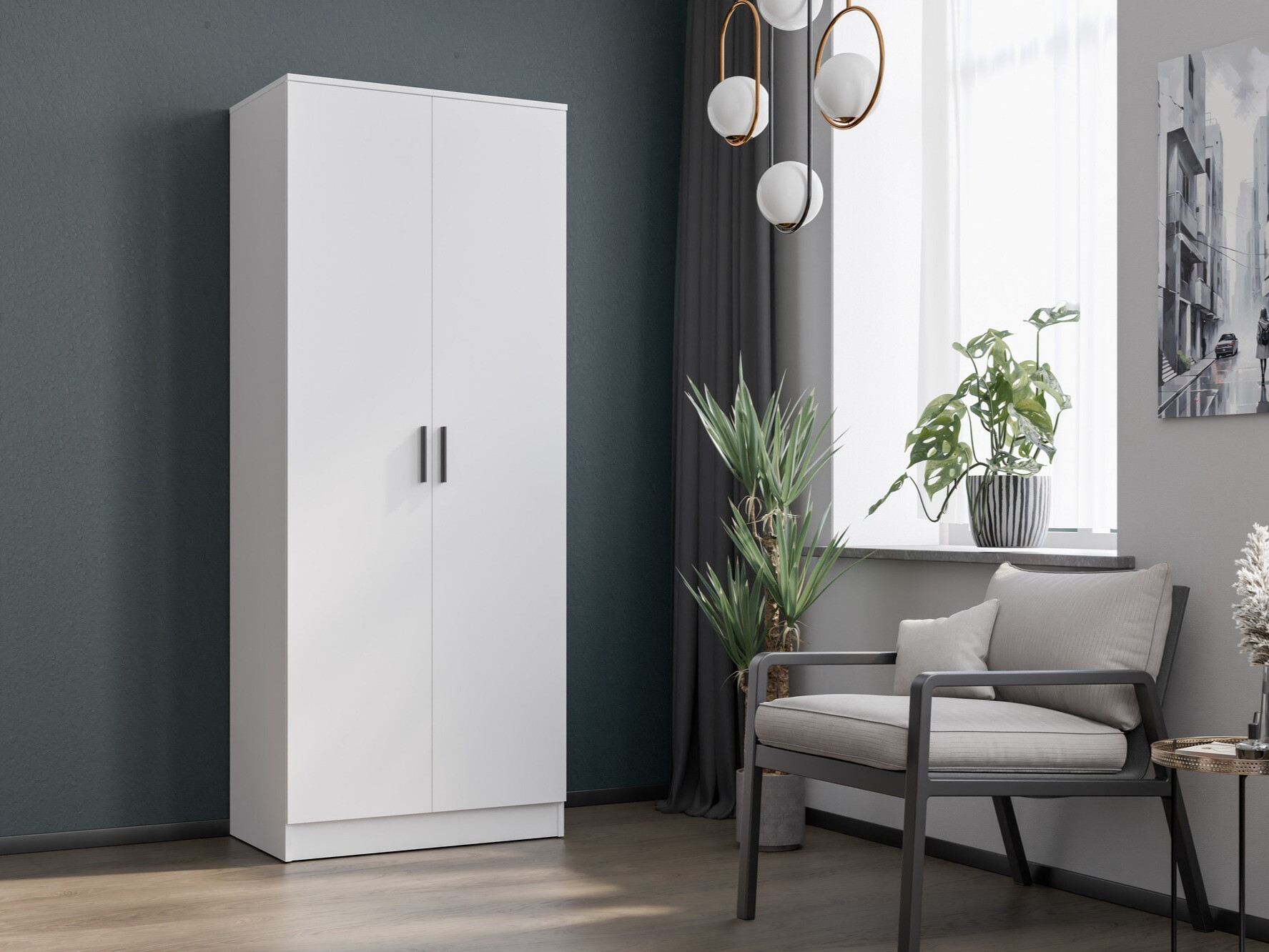 Kleiderschrank Orlando 221 (Weiss)