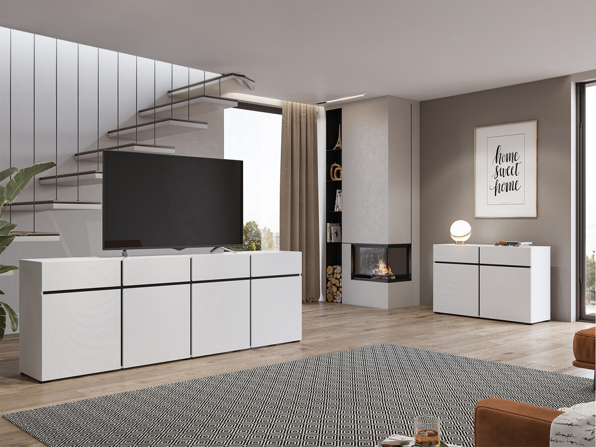 Wohnzimmer-Set Alfere 108 (Weiss)
