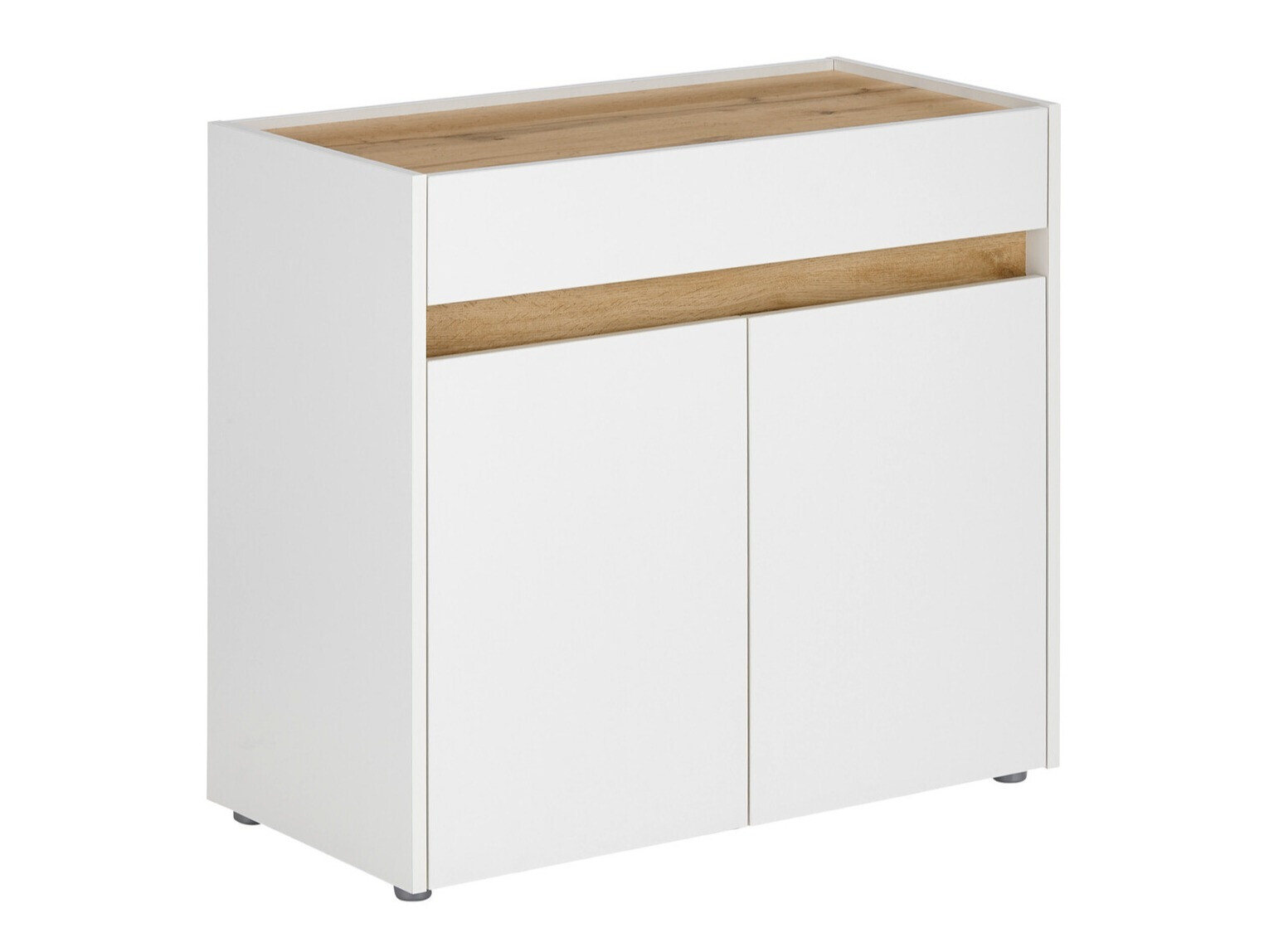Kommode Elbsori 110 (Weiss + Wotan-Eiche)