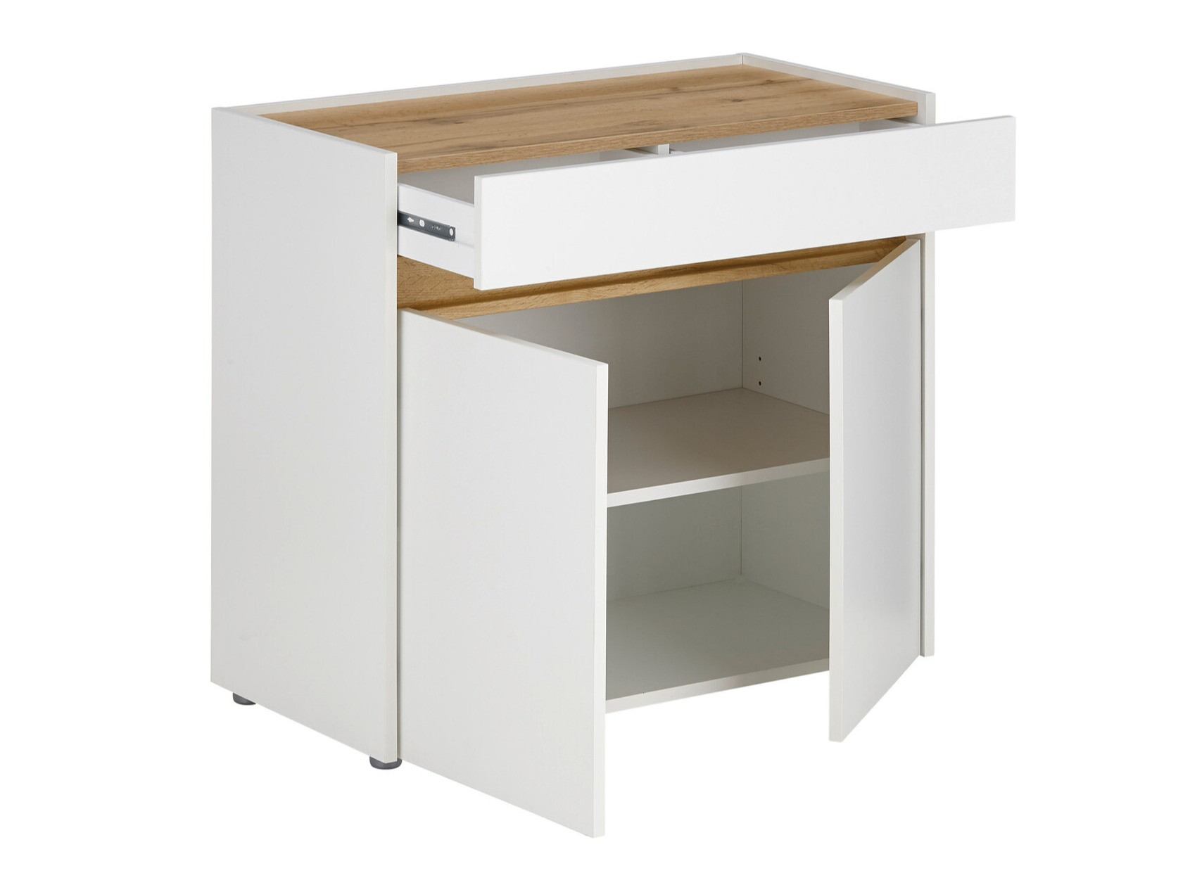 Kommode Elbsori 110 (Weiss + Wotan-Eiche)