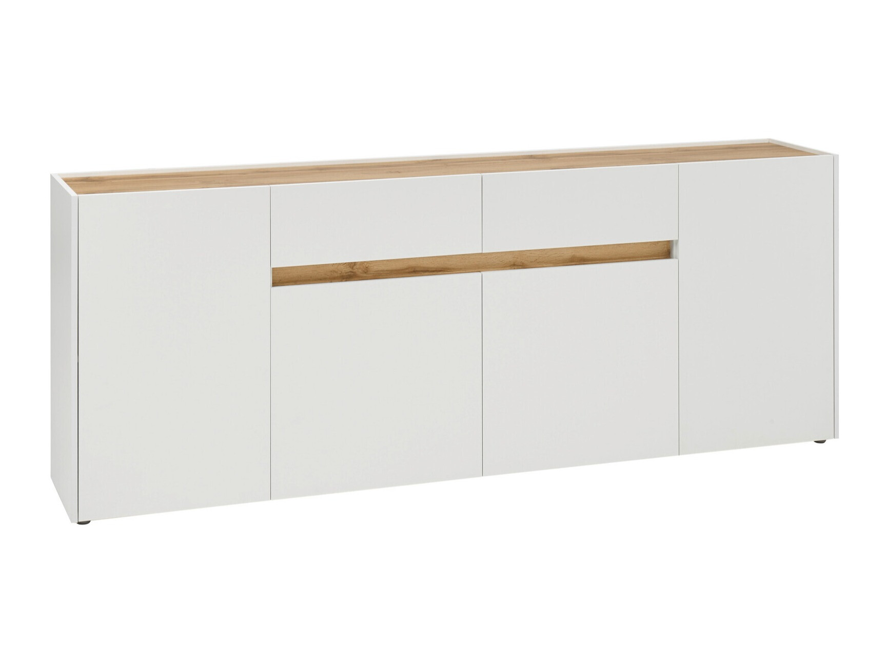 Kommode Elbsori 118 (Weiss + Wotan Eiche)