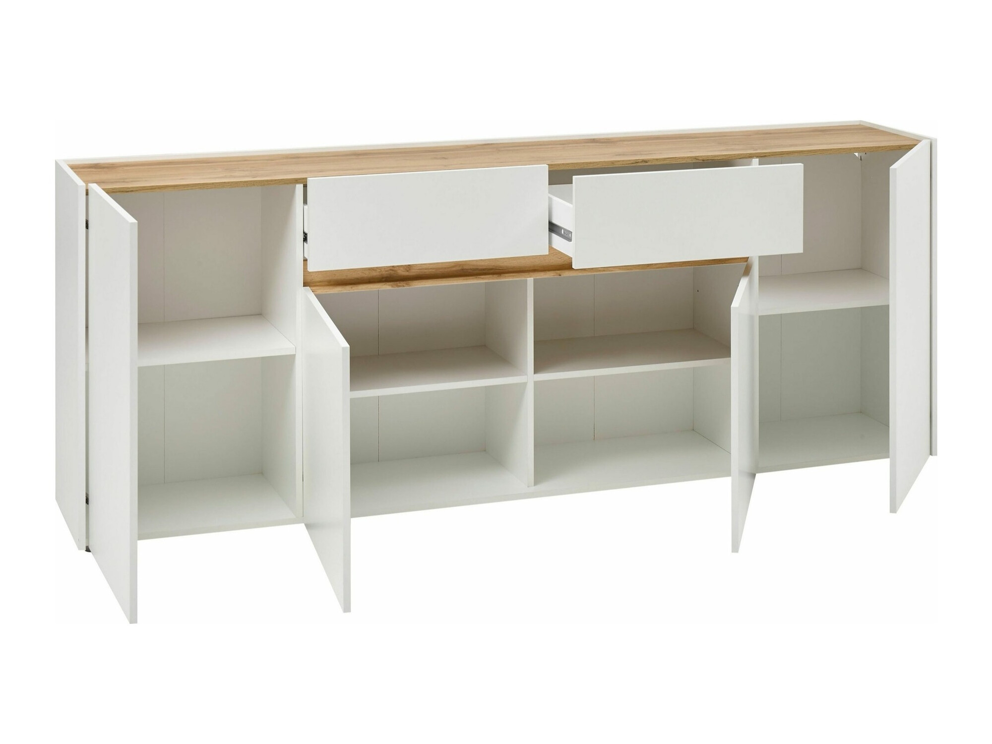 Kommode Elbsori 118 (Weiss + Wotan Eiche)