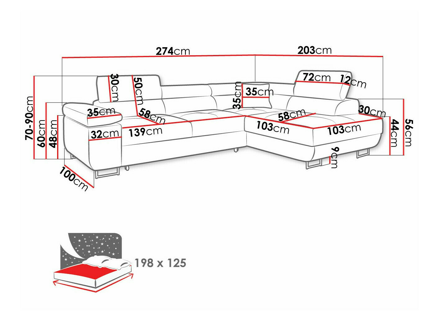 Ecksofa Comfivo Vinetum I (Venus Velvet 2927)
