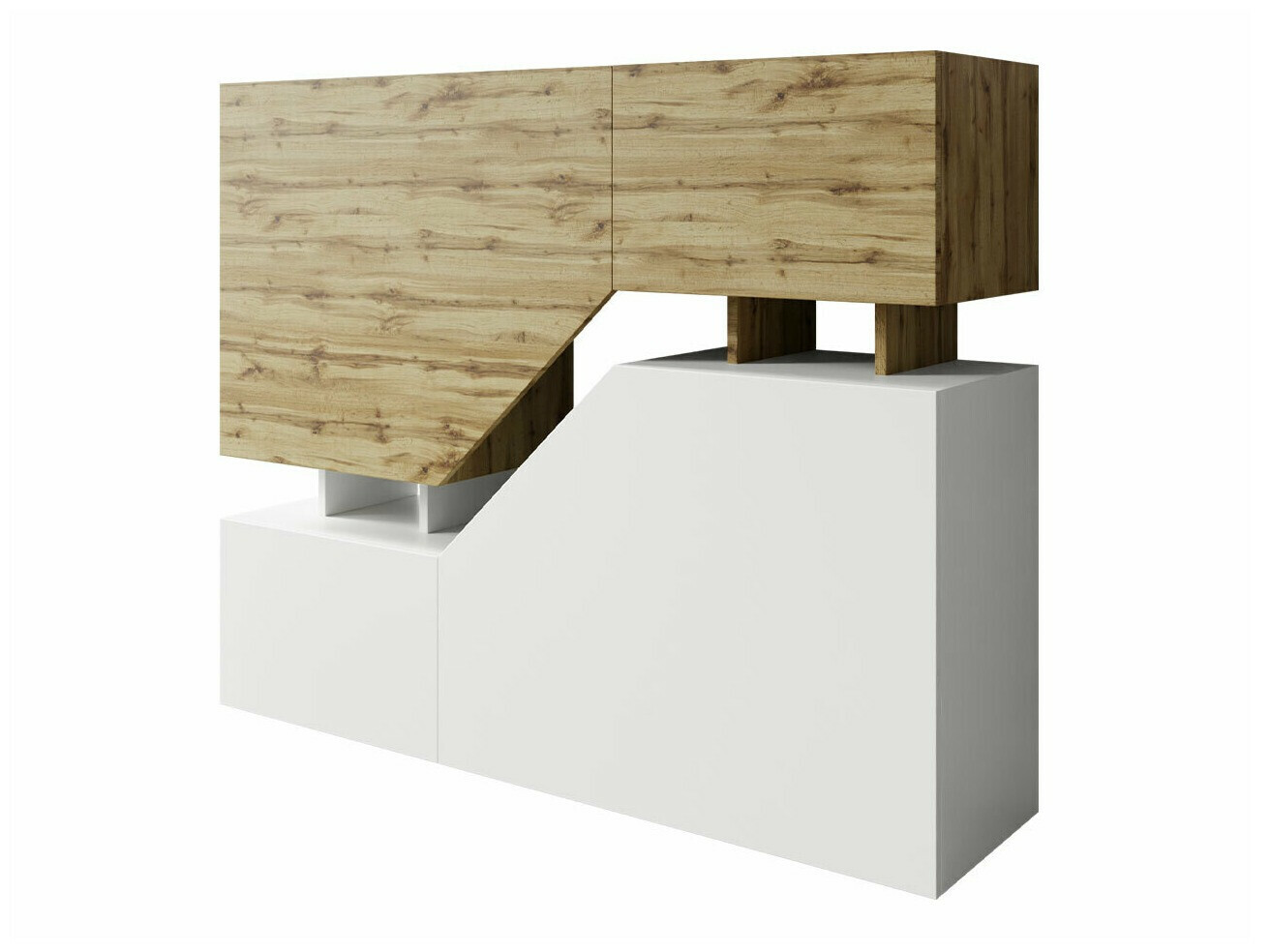 Sideboard Comfivo Daldune (Wotan Eiche + Weiss)