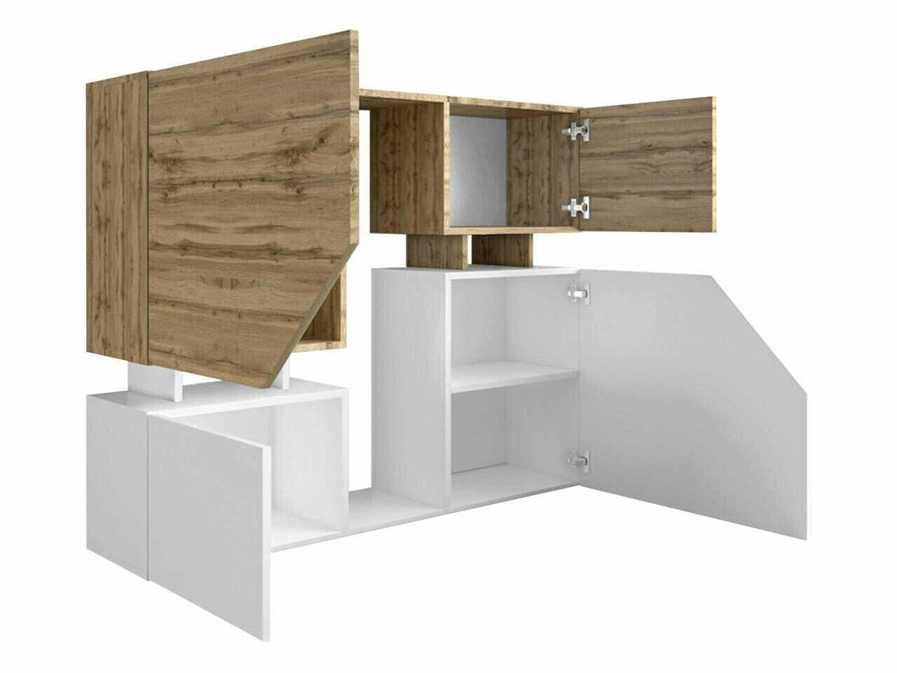 Sideboard Comfivo Daldune (Wotan Eiche + Weiss)