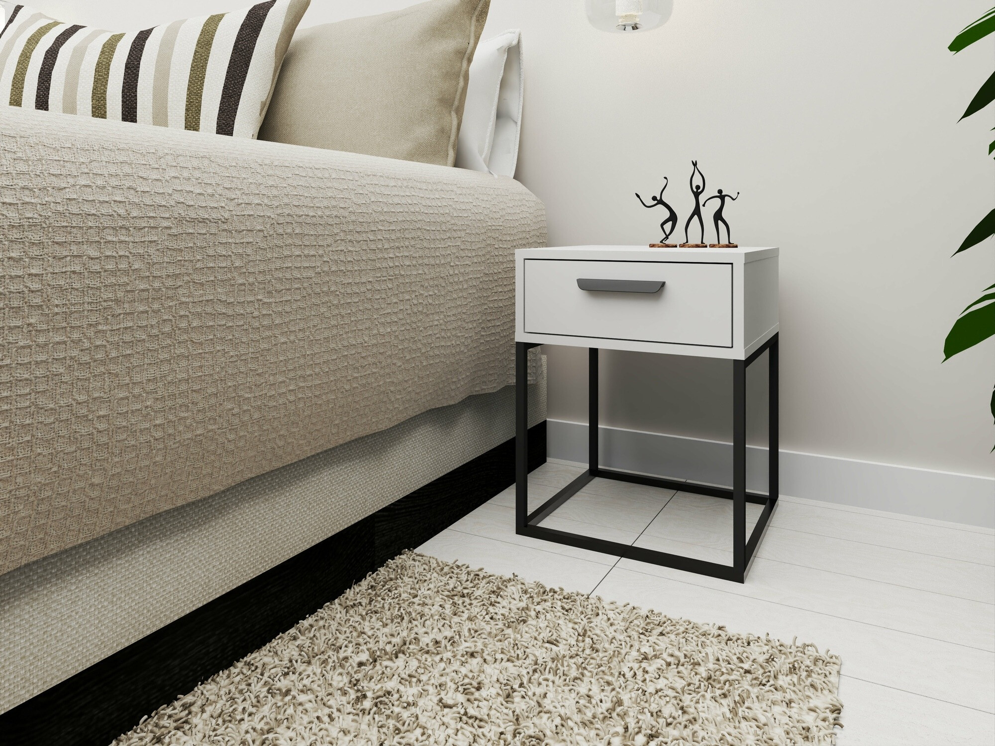 Nachttisch Bristol 191 (Weiss)