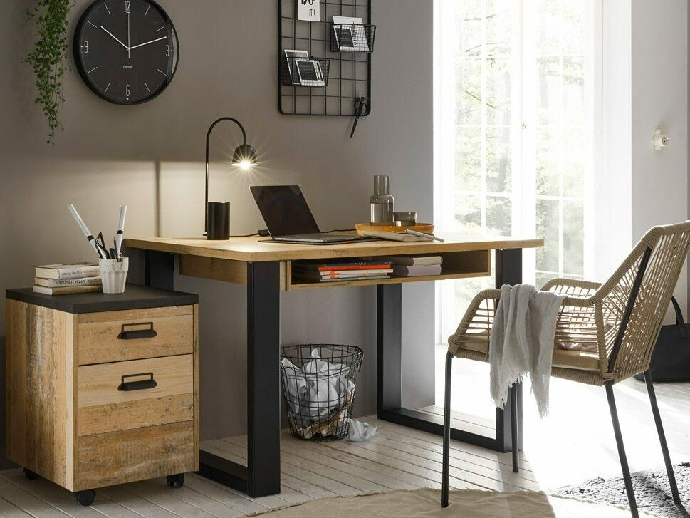 Schubladenblock Cirtale 103 (Gealtertes Holz + Anthrazit)