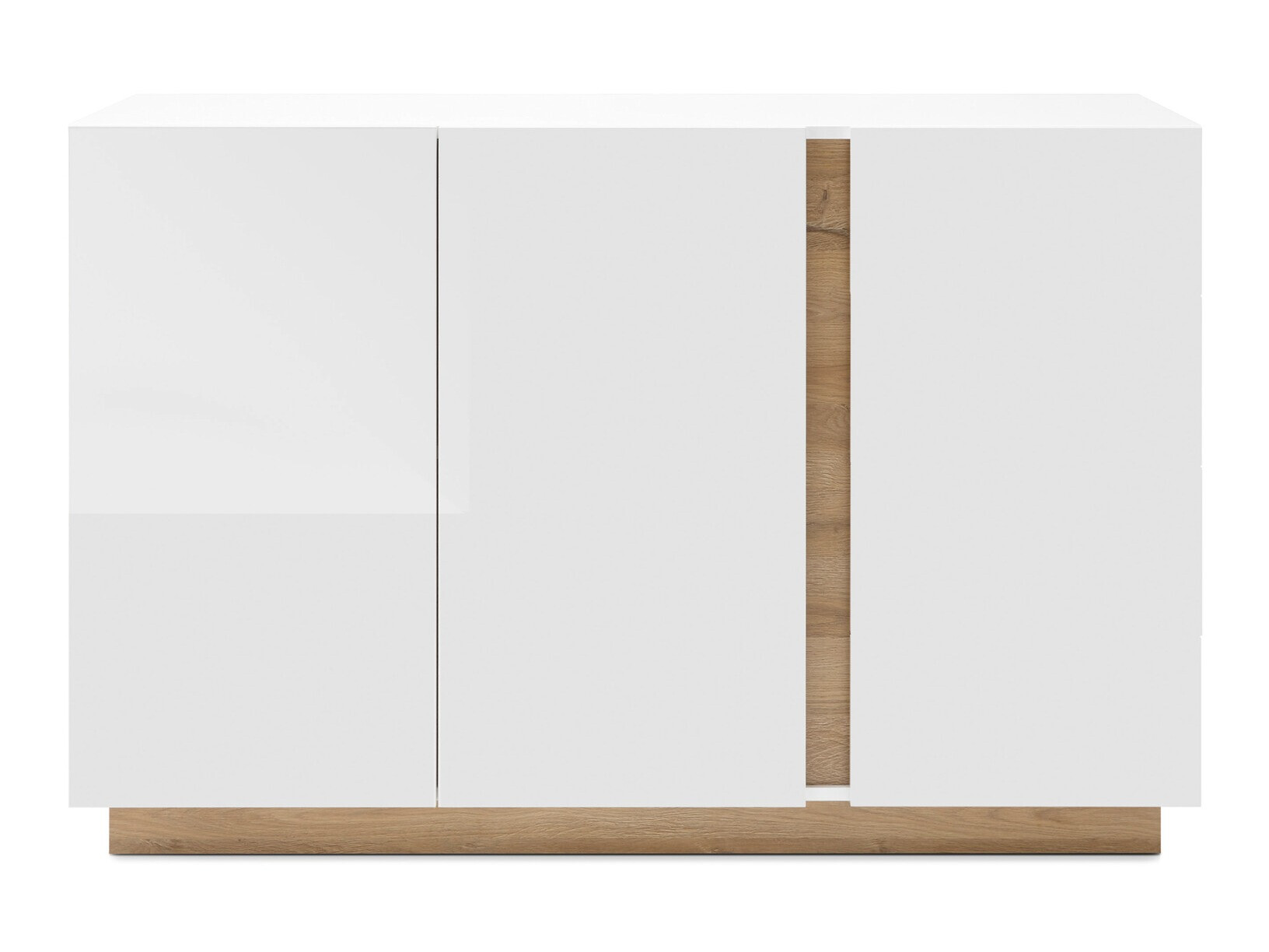 Sideboard Veropho 106 (Weiss glänzend + Grandson-Eiche)
