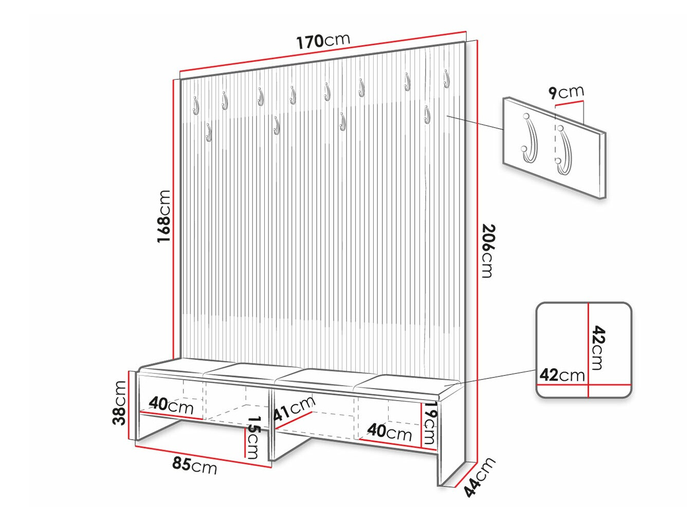 Flurgarnitur Donio V (Artisan Eichenholzoptik + Manila 02)