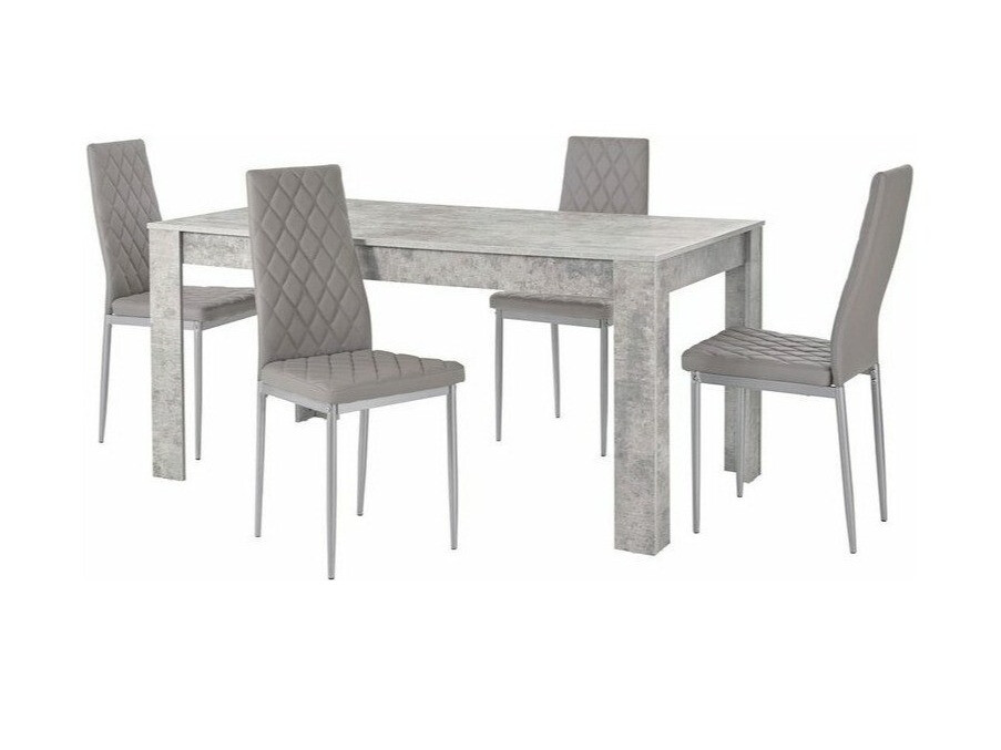 Essgruppe Denton 601 (Grau + Silber)