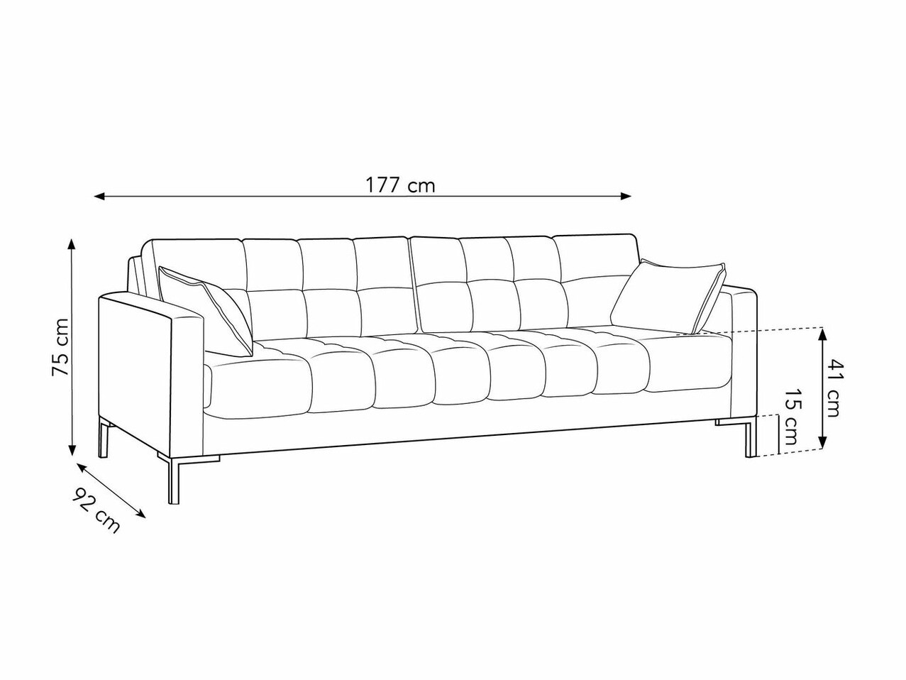 Sofa Lormelo 101 (Bluvel 78)