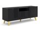 TV-Möbel Melmoro 105 (Schwarz glänzend + Gold)