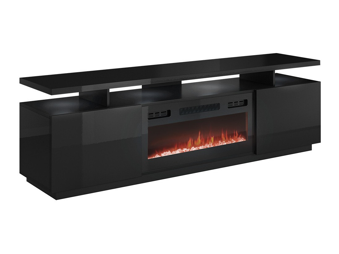 TV-Möbel Figura I (Schwarz + Schwarz glänzend)