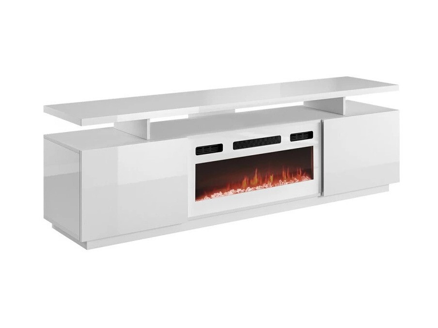 TV-Möbel Figura I (Weiss + Weiss glänzend)