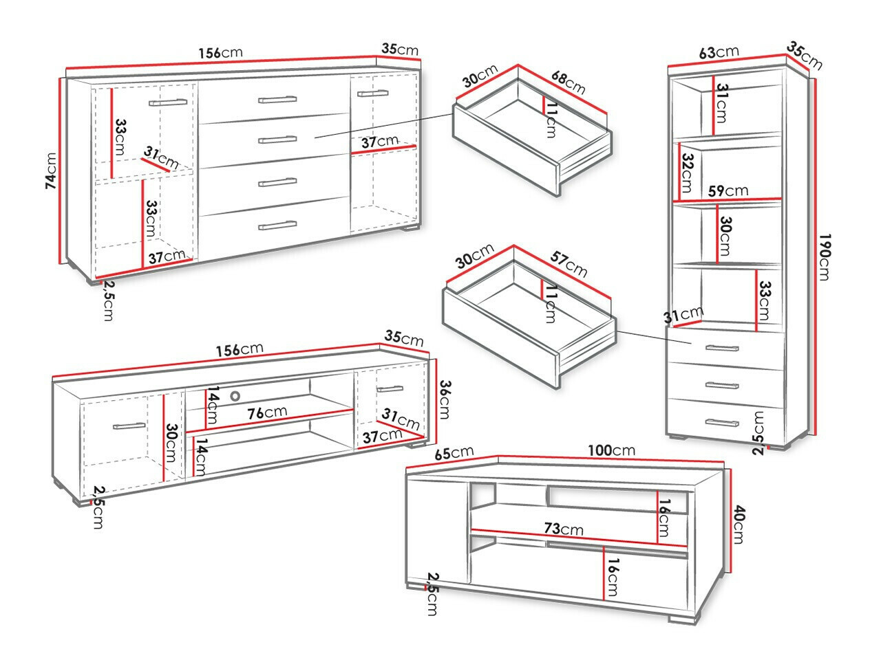 Wohnzimmer-Sets Comfivo Casus I