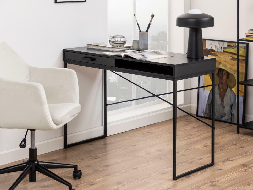 Bürotisch Sevferi 100 (Schwarz)