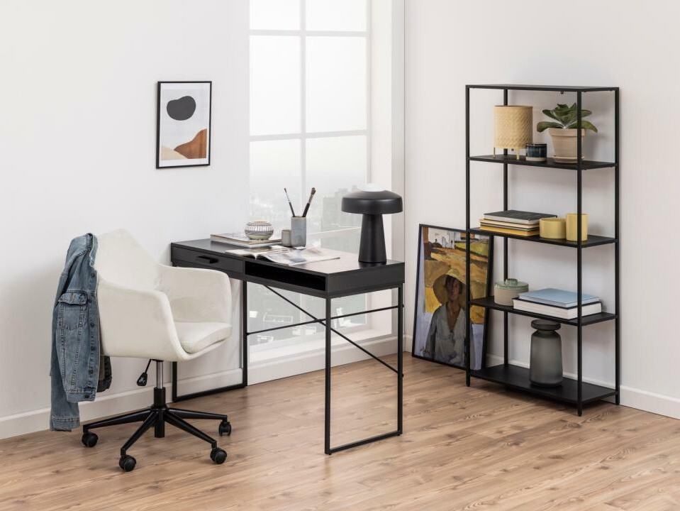 Bürotisch Sevferi 100 (Schwarz)