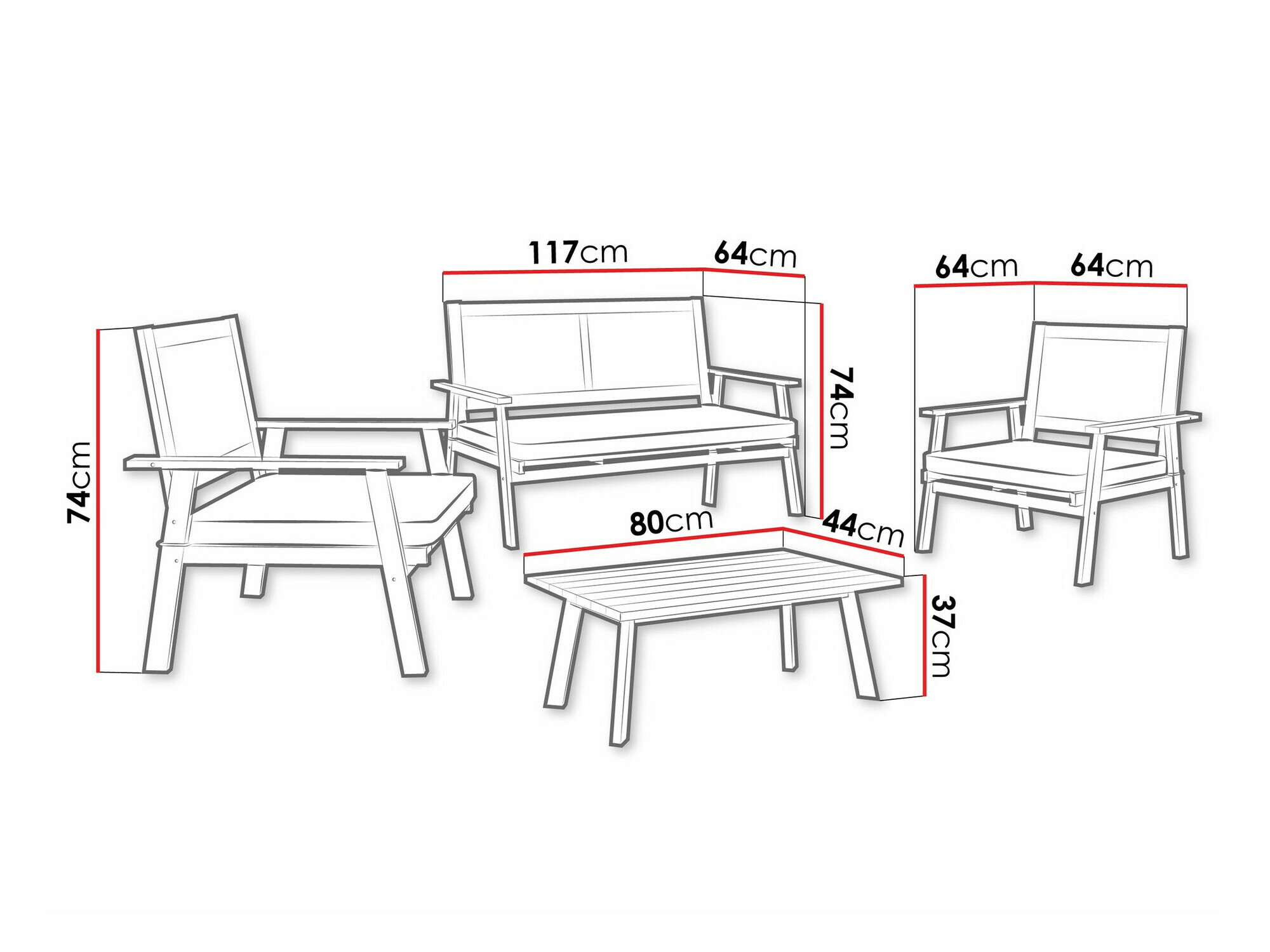Gartenmöbel-Set Lecter