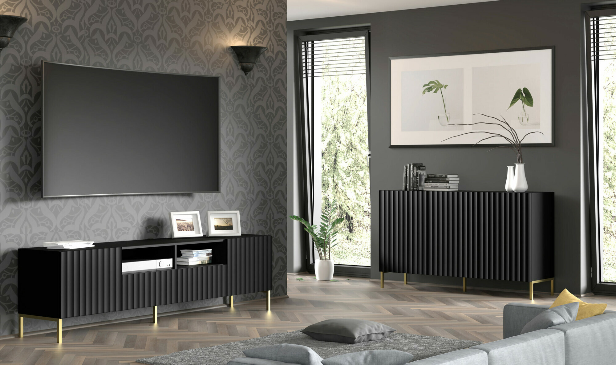 Sideboard Soropho 100 (Schwarz)