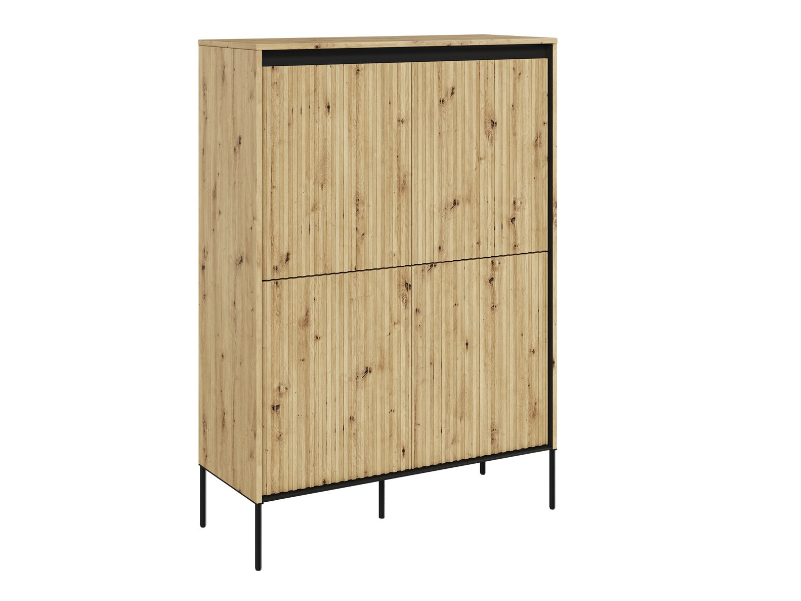 Sideboard Fernolu 102 (Artisan-Eiche + Schwarz)