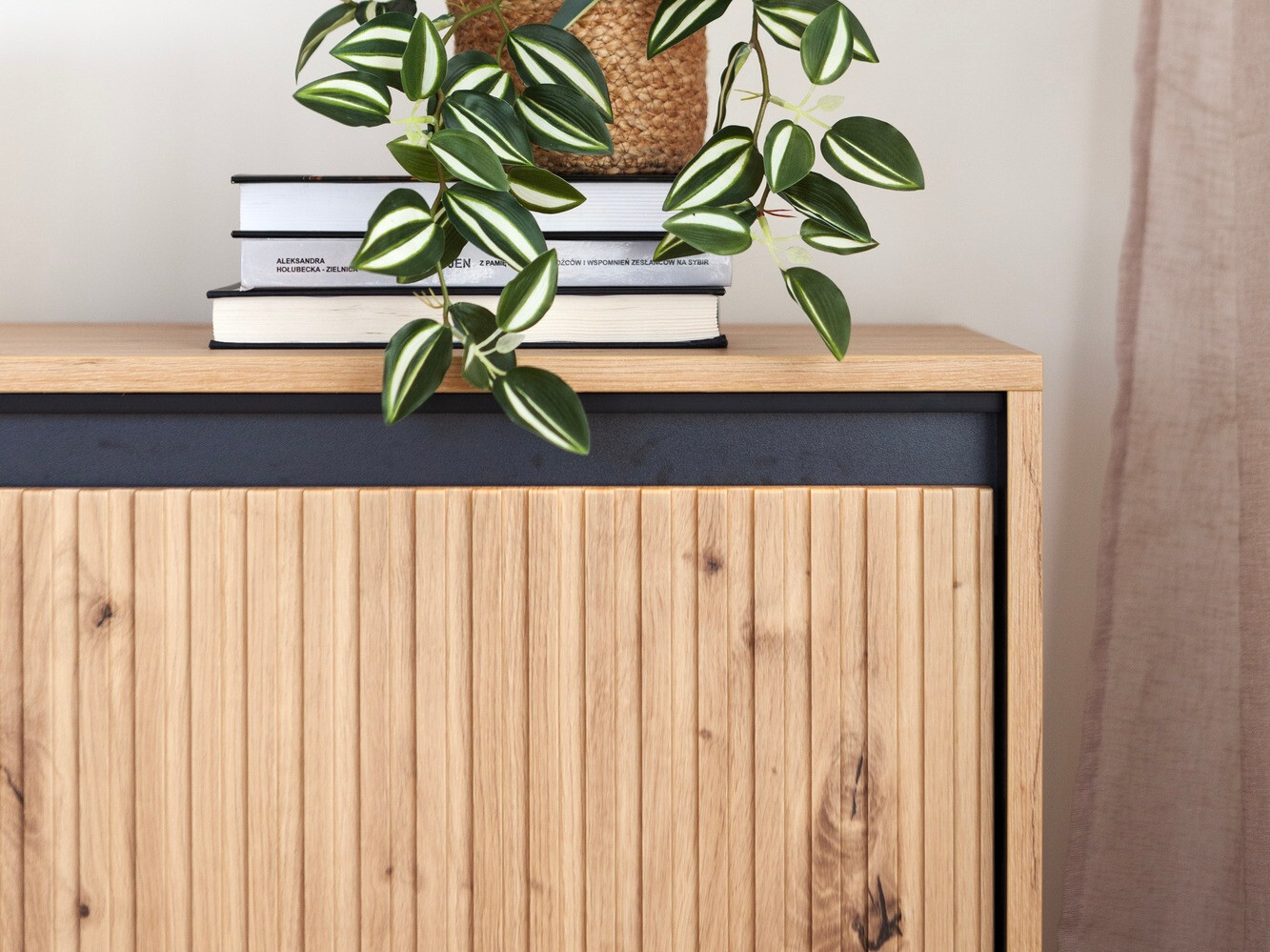Sideboard Fernolu 102 (Artisan-Eiche + Schwarz)