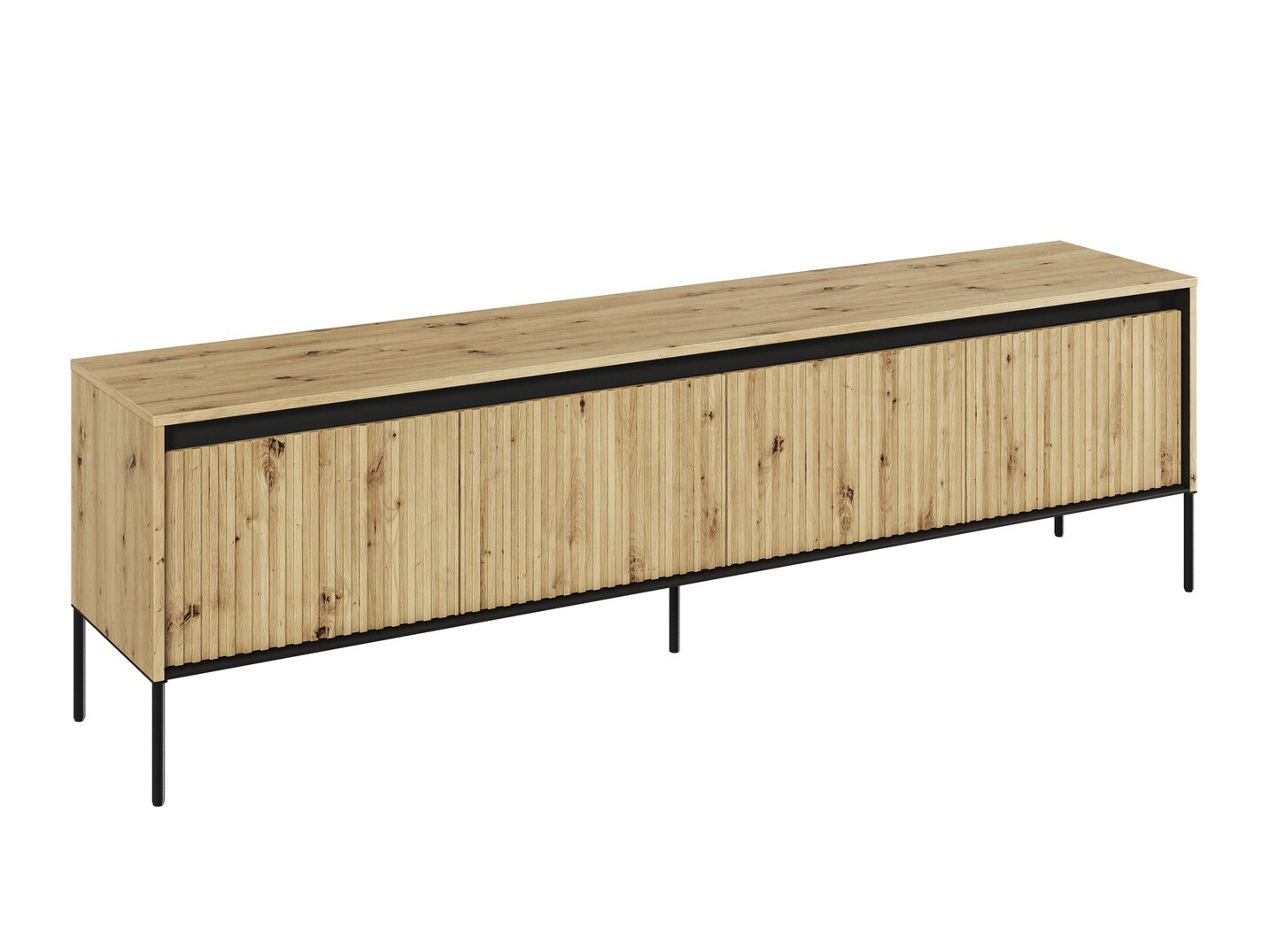 TV-Möbel Fernolu 105 (Artisan-Eiche + Schwarz)