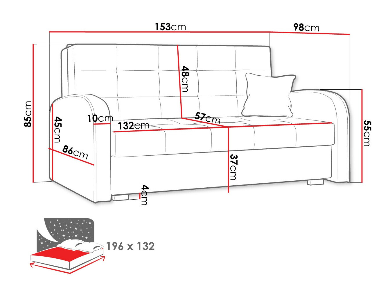 Schlafsofa Silona III (Aragon 93)