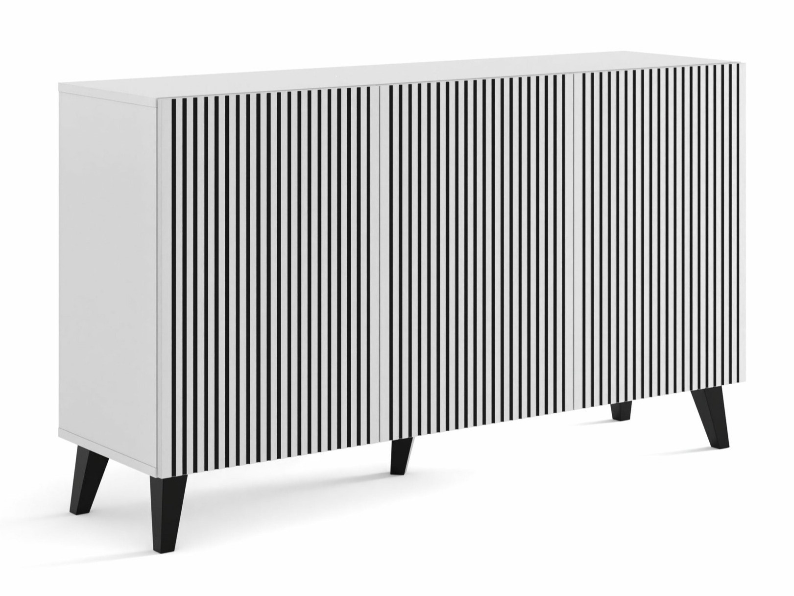 Sideboard Buffalo 157 (Weiss + Schwarz)