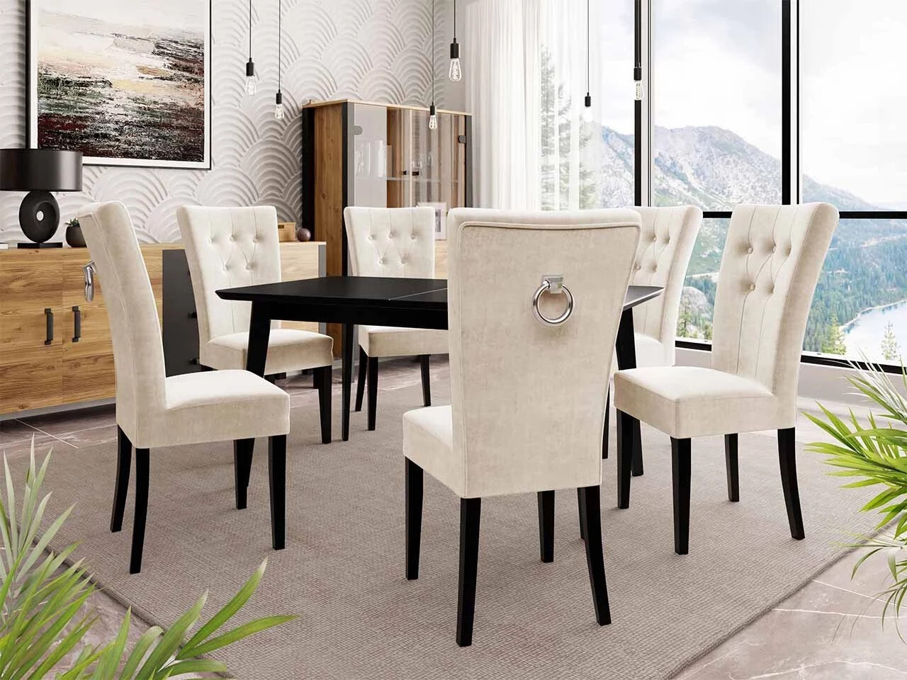 Stuhl Racine 108 (Schwarz + Magic Velvet 2250)