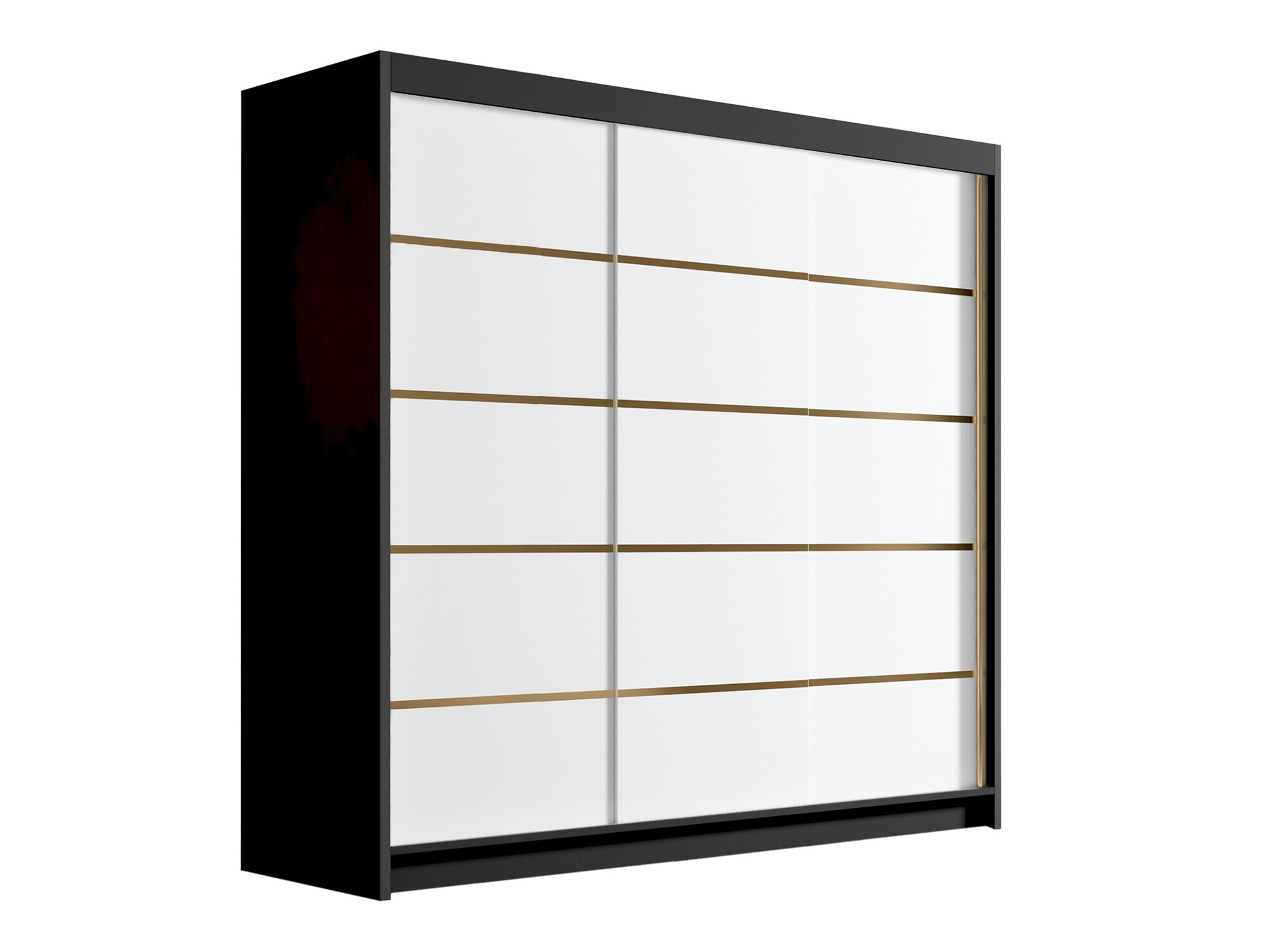 Kleiderschrank Closico Plenor VI (Schwarz + Weiss)