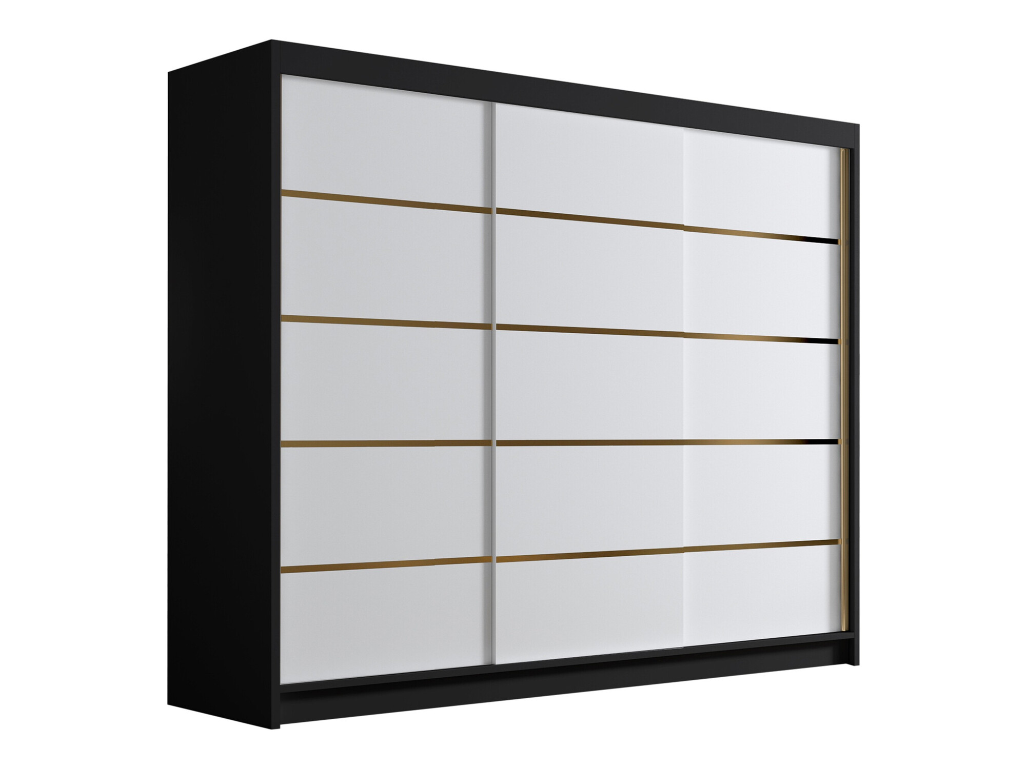 Kleiderschrank Closico Veltron II (Schwarz + Weiss)