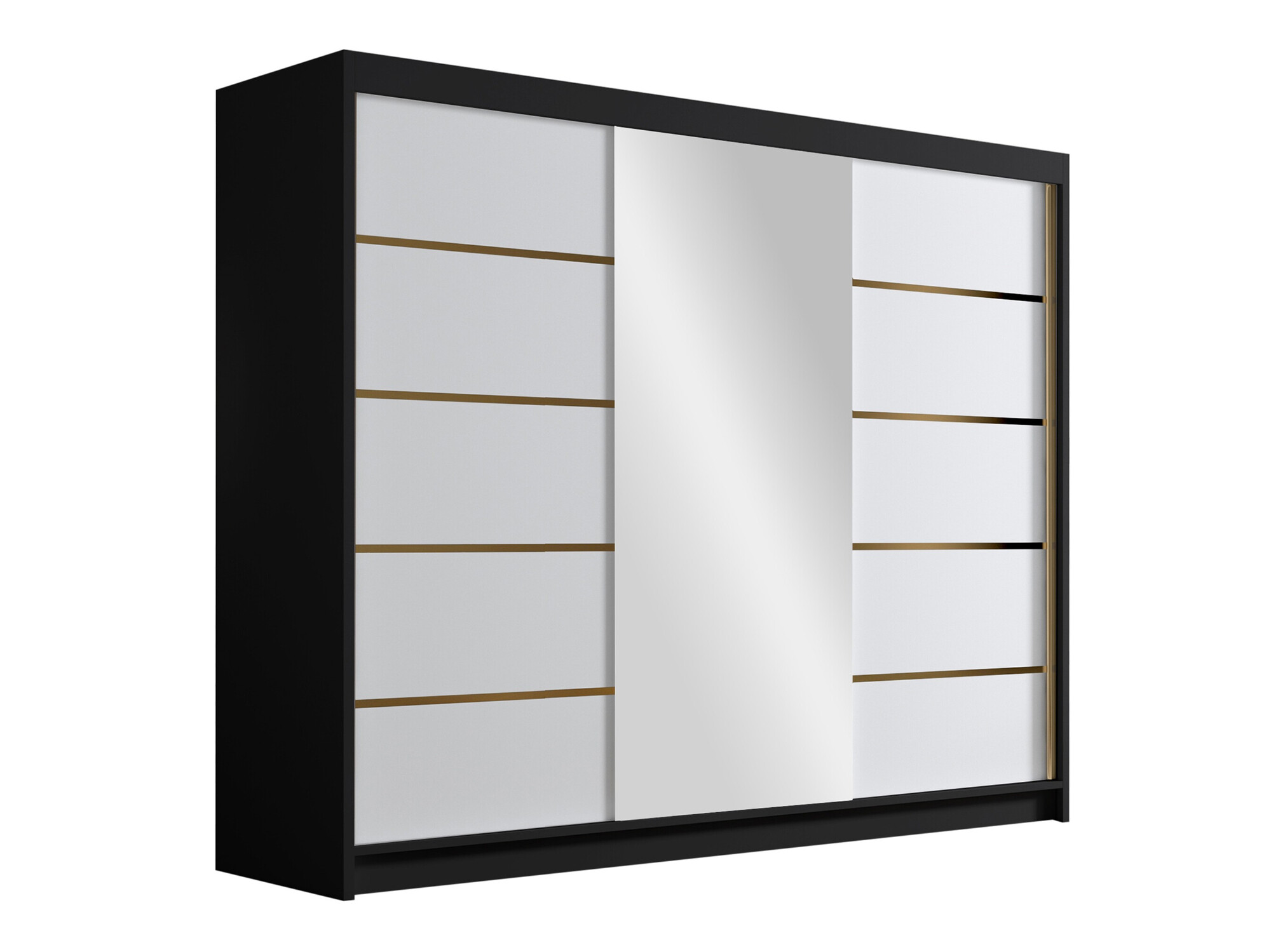 Kleiderschrank Closico Veltron II (Schwarz + Weiss)