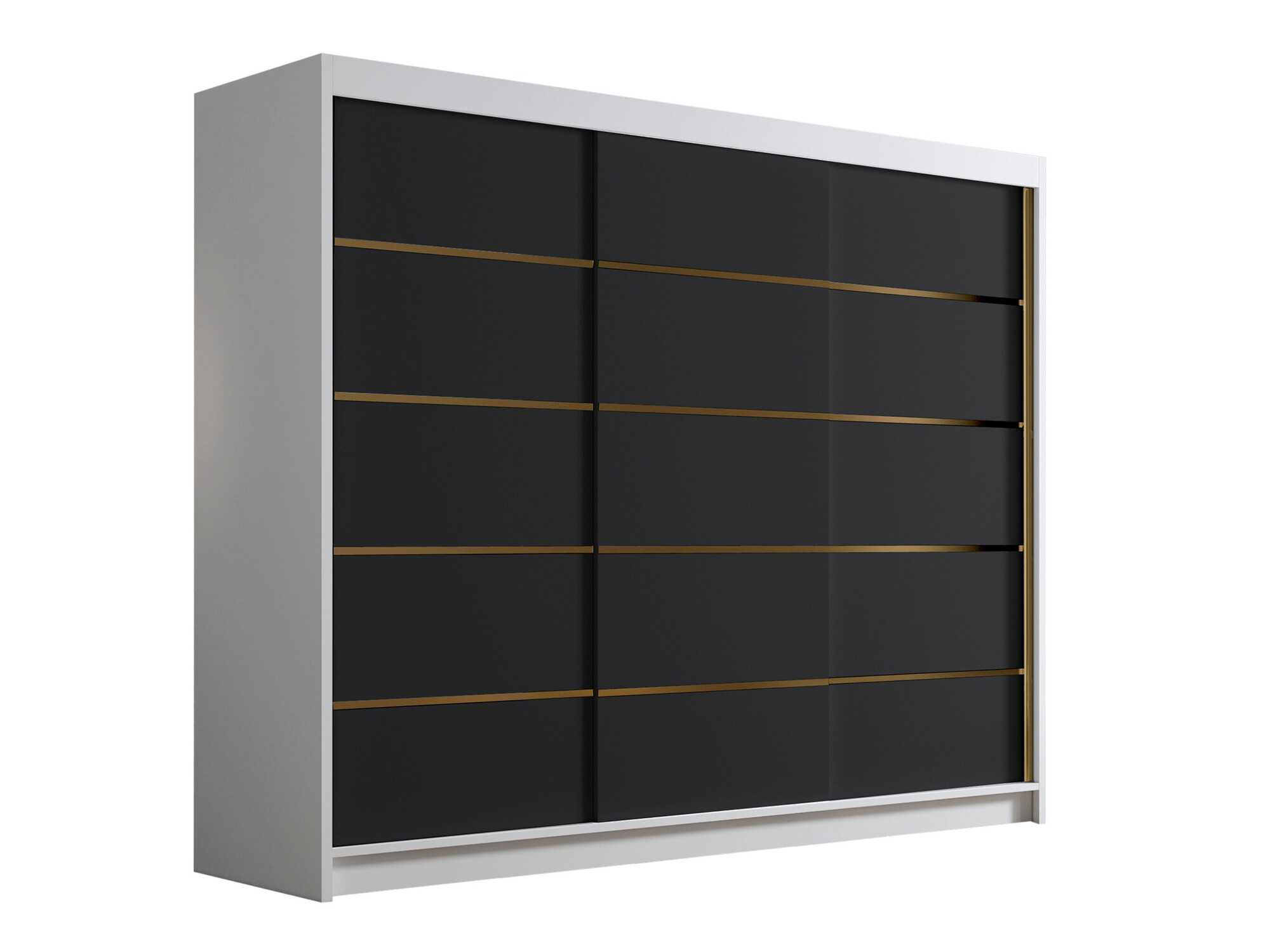 Kleiderschrank Closico Veltron II (Weiss + Schwarz)