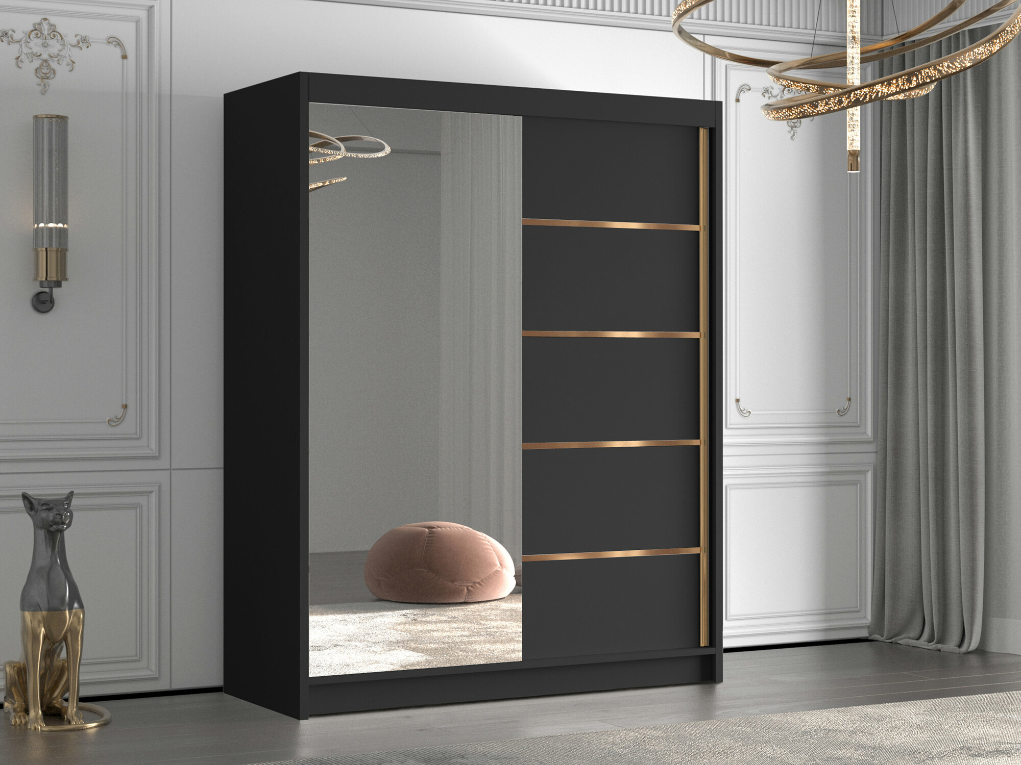 Kleiderschrank Closico Capsa III (Schwarz)