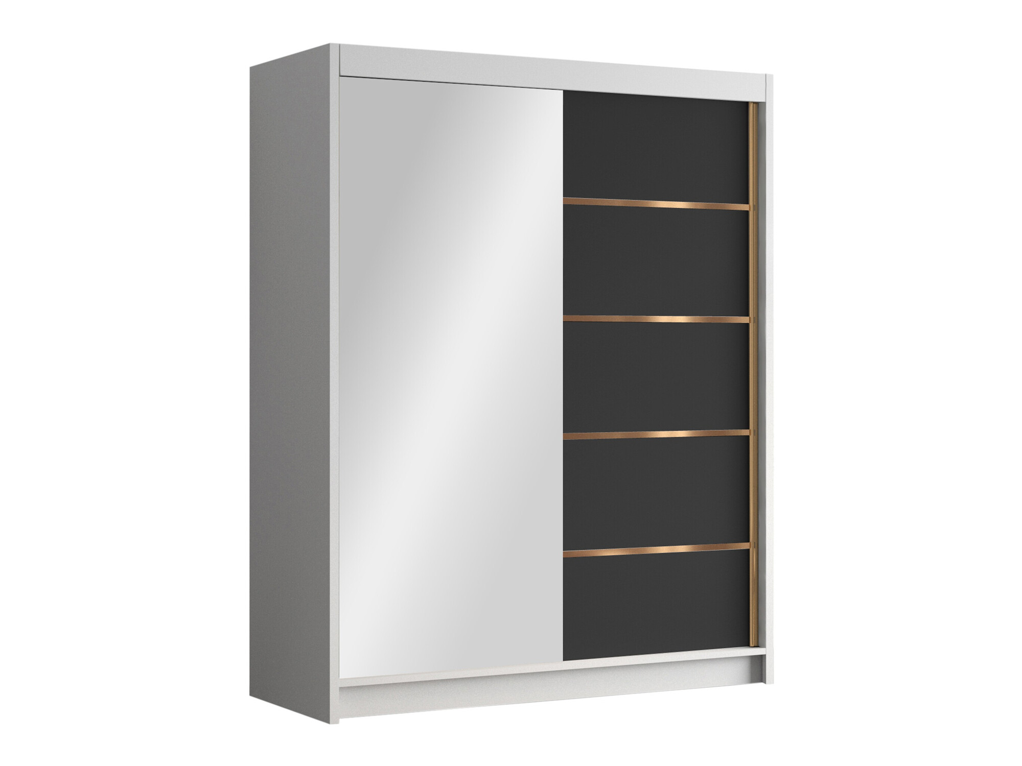 Kleiderschrank Closico Capsa III (Weiss + Schwarz)
