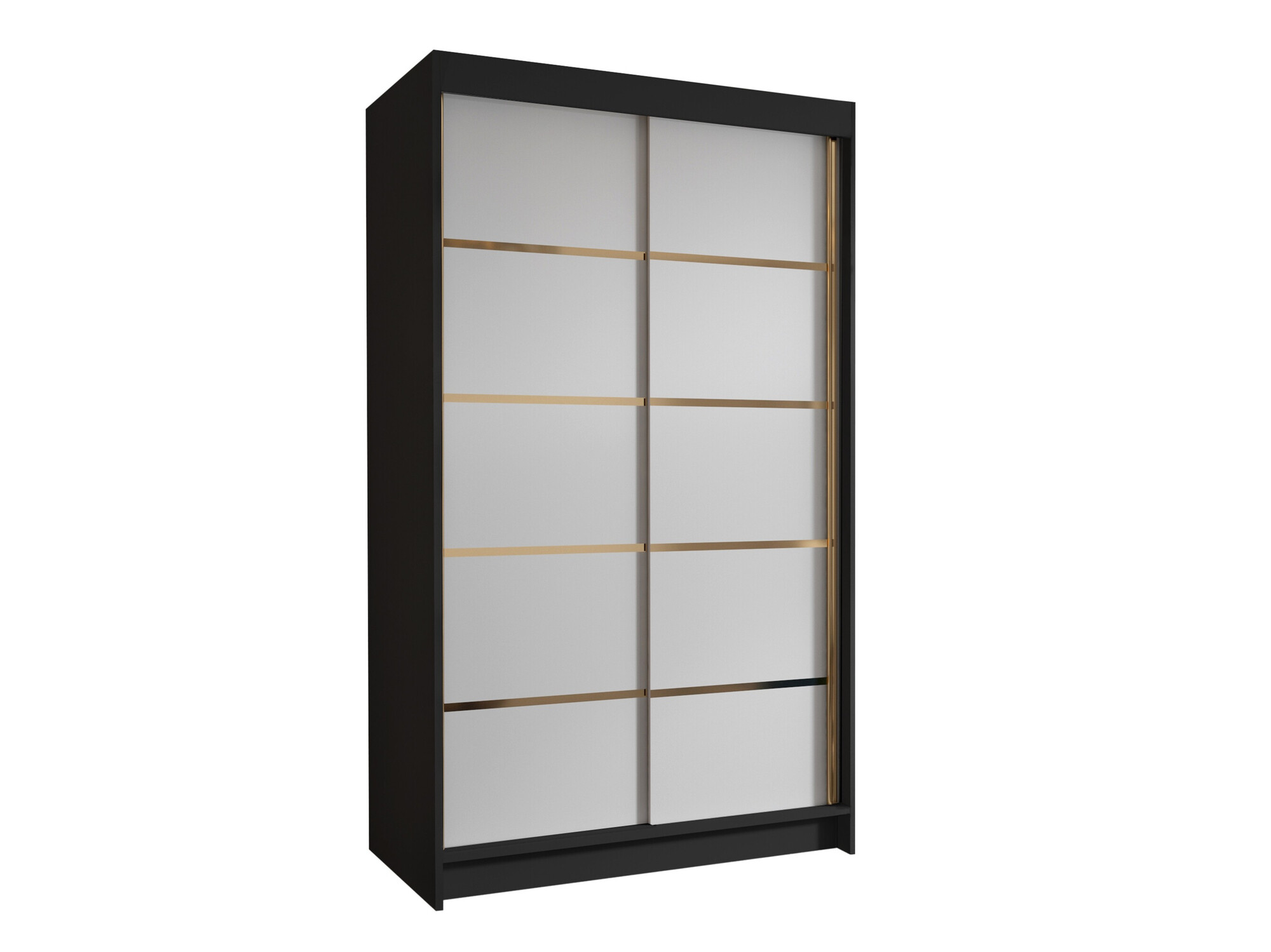 Kleiderschrank Closico Corden III (Schwarz + Weiss)