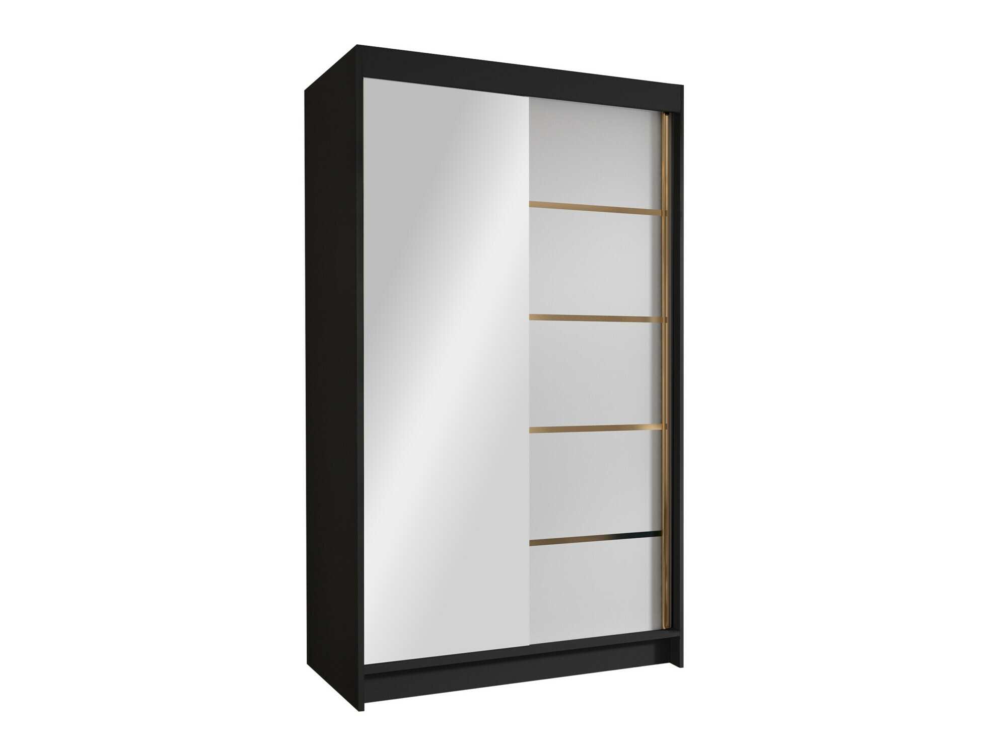 Kleiderschrank Closico Corden III (Schwarz + Weiss)