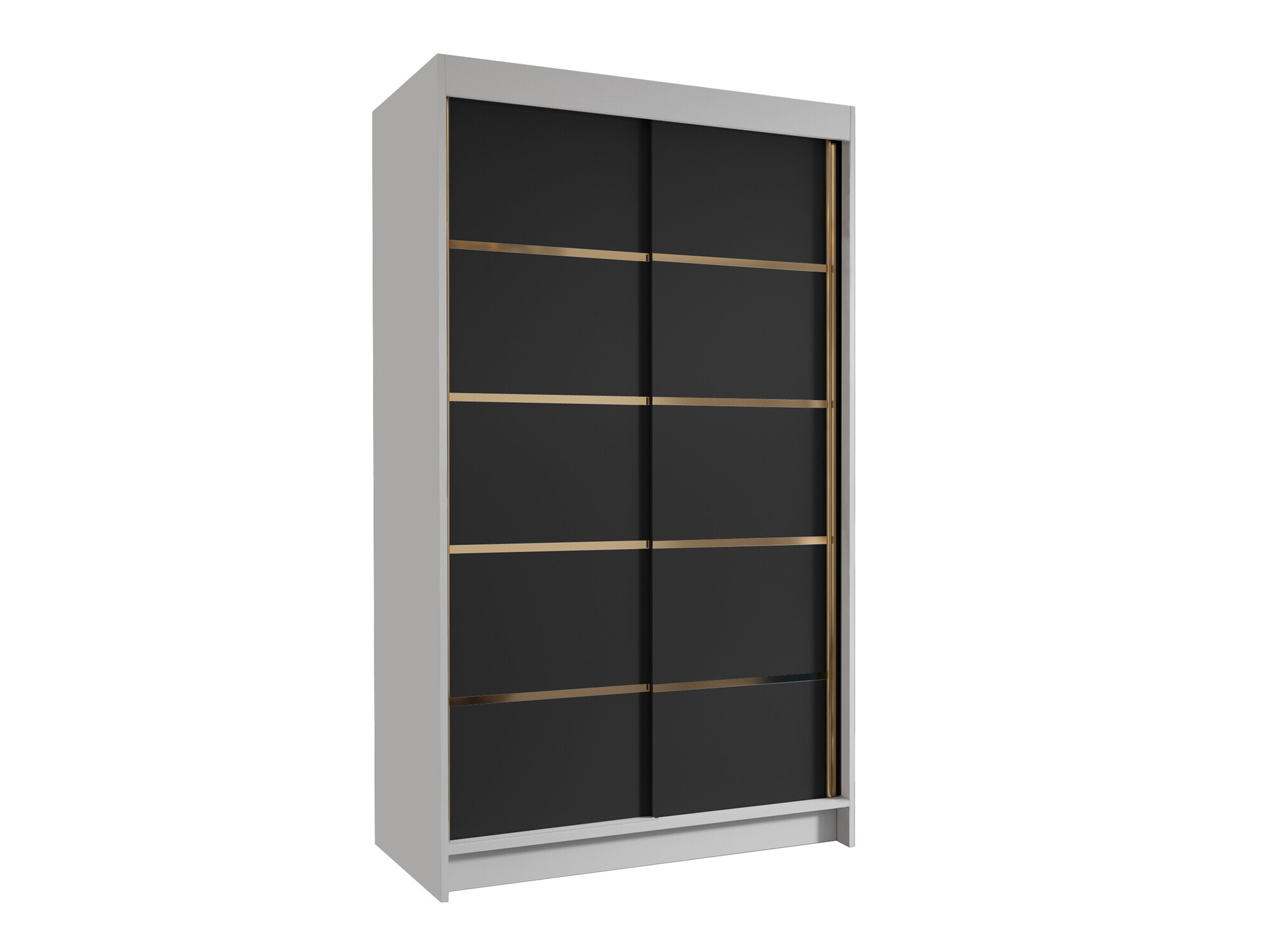 Kleiderschrank Closico Corden III (Weiss + Schwarz)
