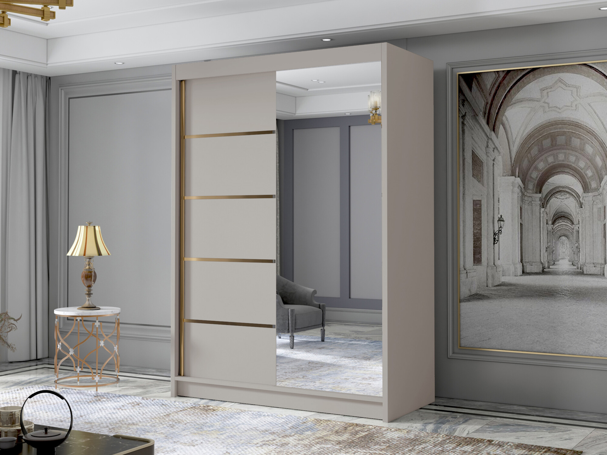 Kleiderschrank Closico Fornix III (Kaschmir)