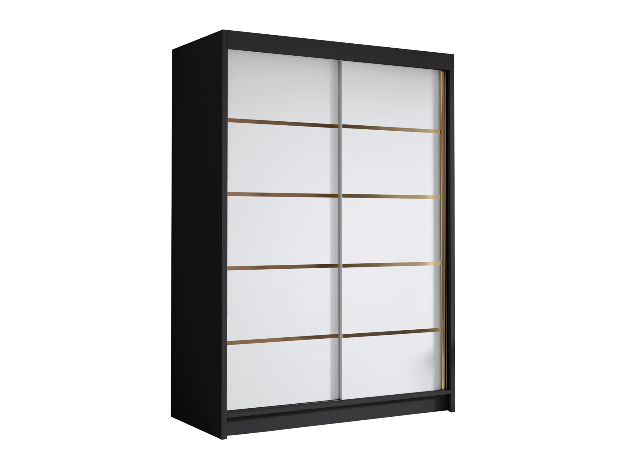 Kleiderschrank Closico Fornix III (Schwarz + Weiss)