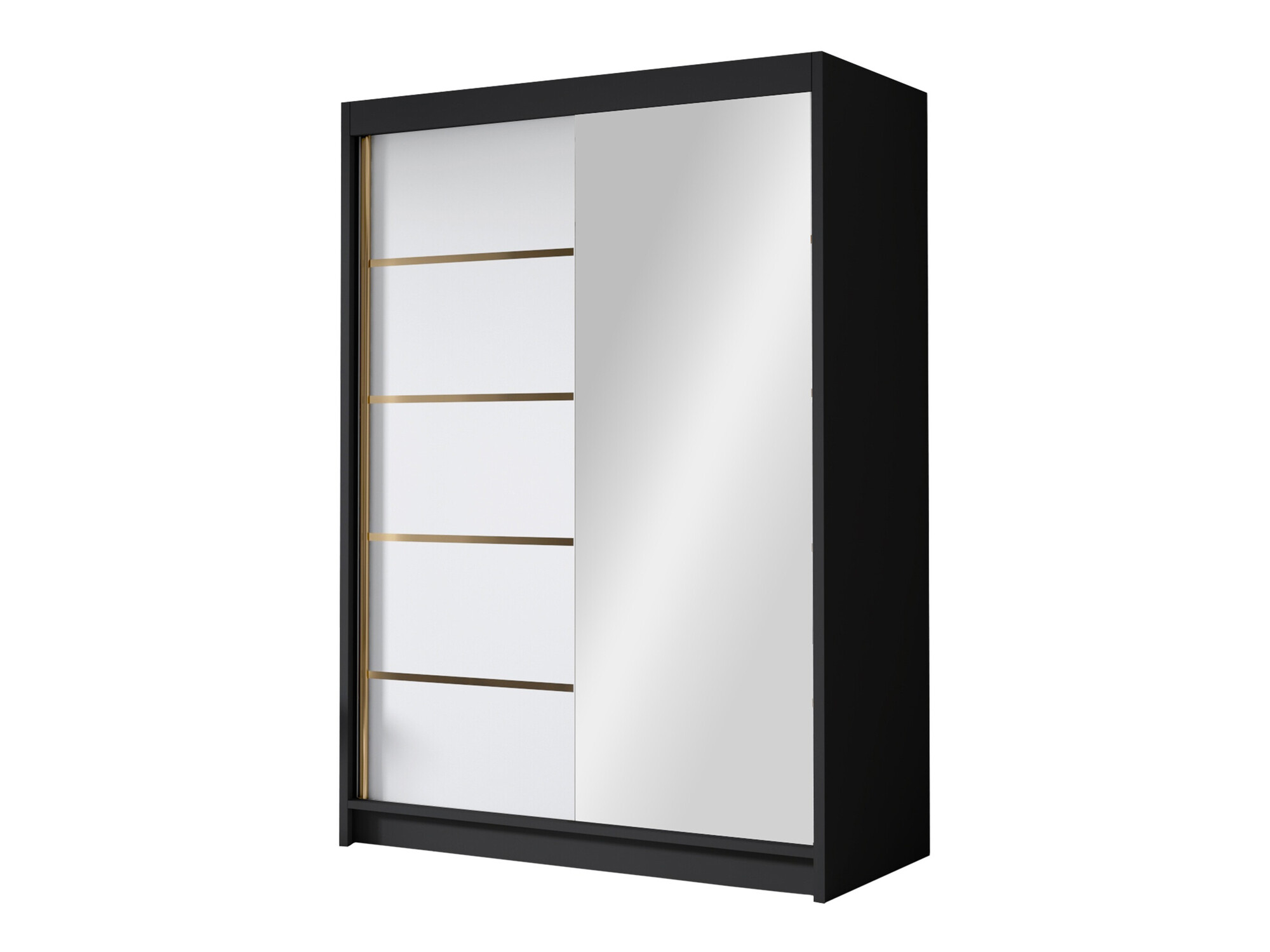 Kleiderschrank Closico Fornix III (Schwarz + Weiss)