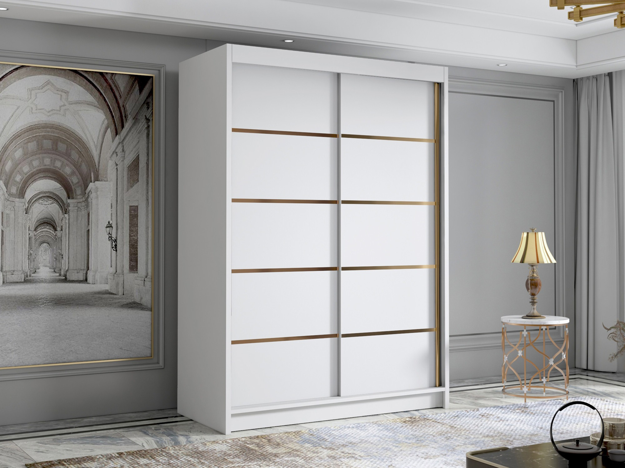 Kleiderschrank Closico Fornix III (Weiss)