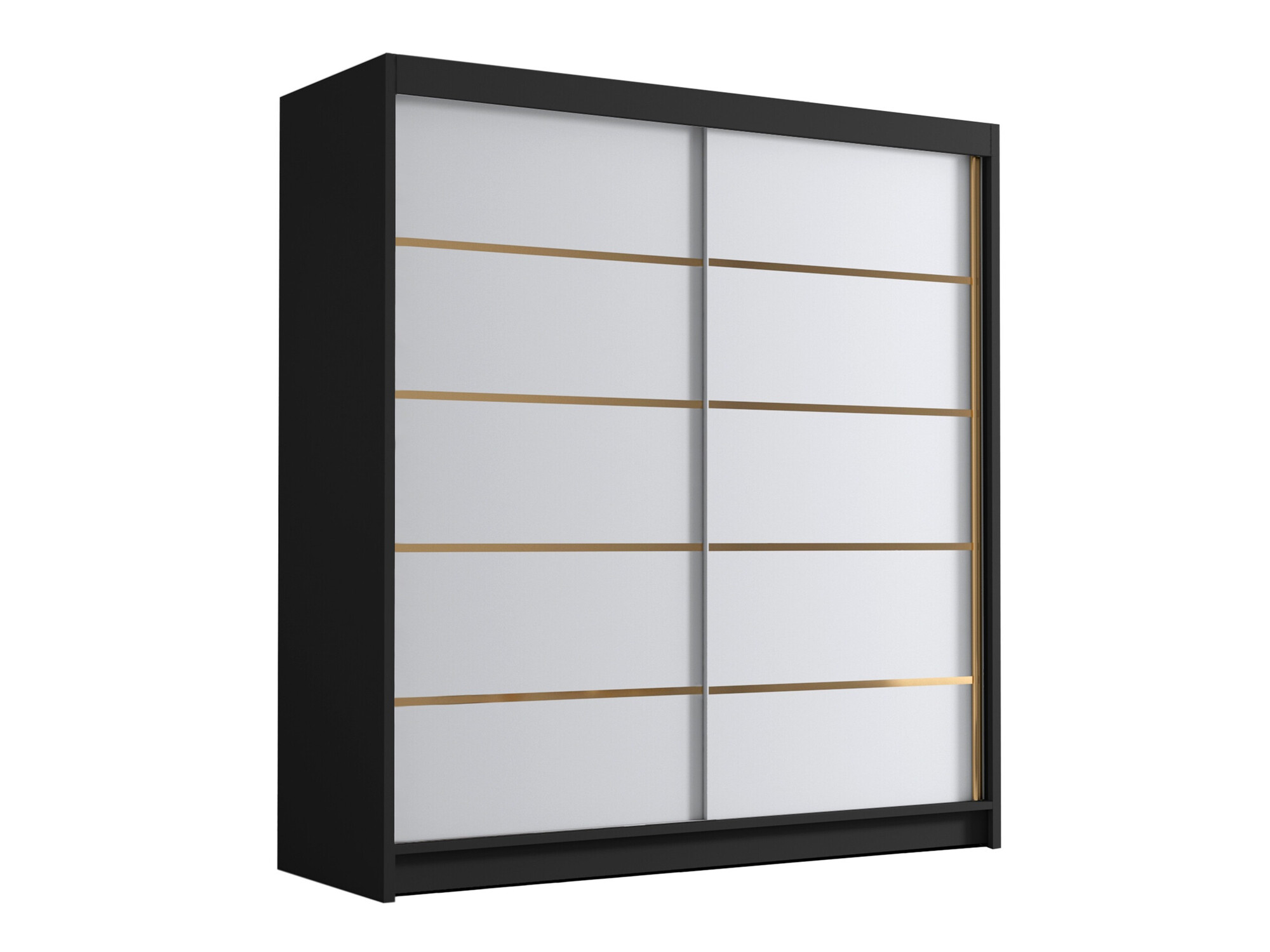 Kleiderschrank Closico Vallor III (Schwarz + Weiss)