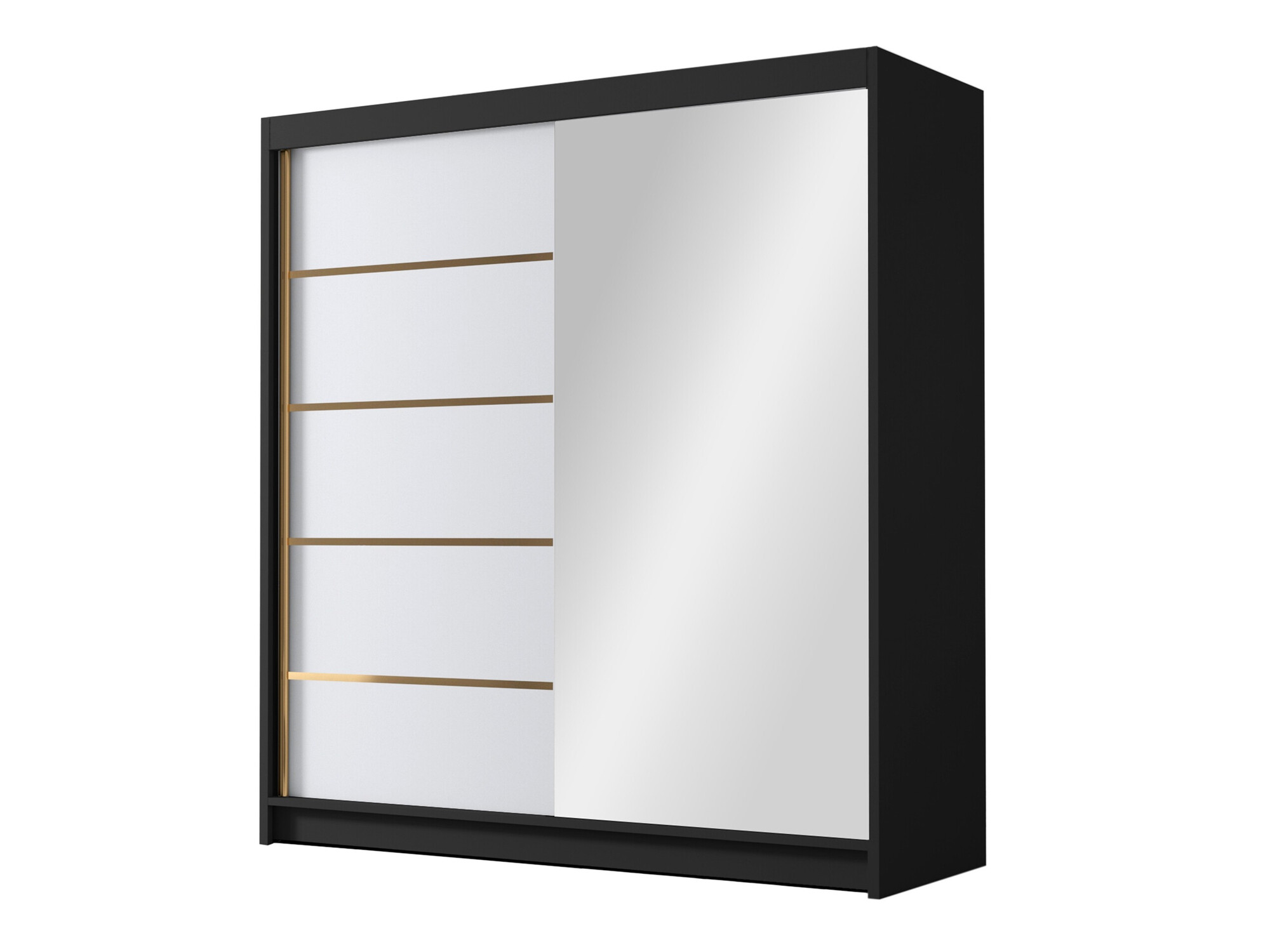 Kleiderschrank Closico Vallor III (Schwarz + Weiss)