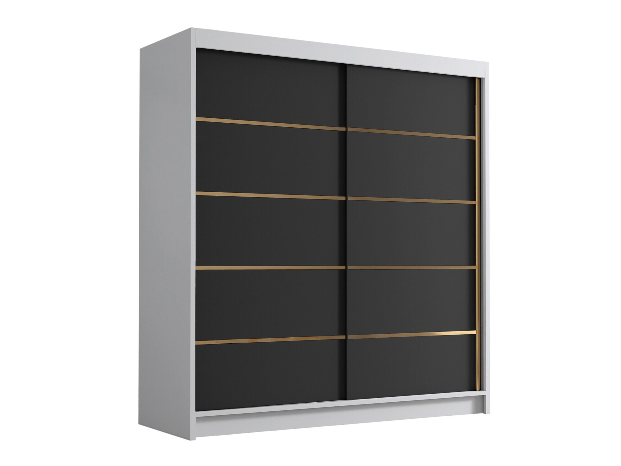 Kleiderschrank Closico Vallor III (Weiss + Schwarz)