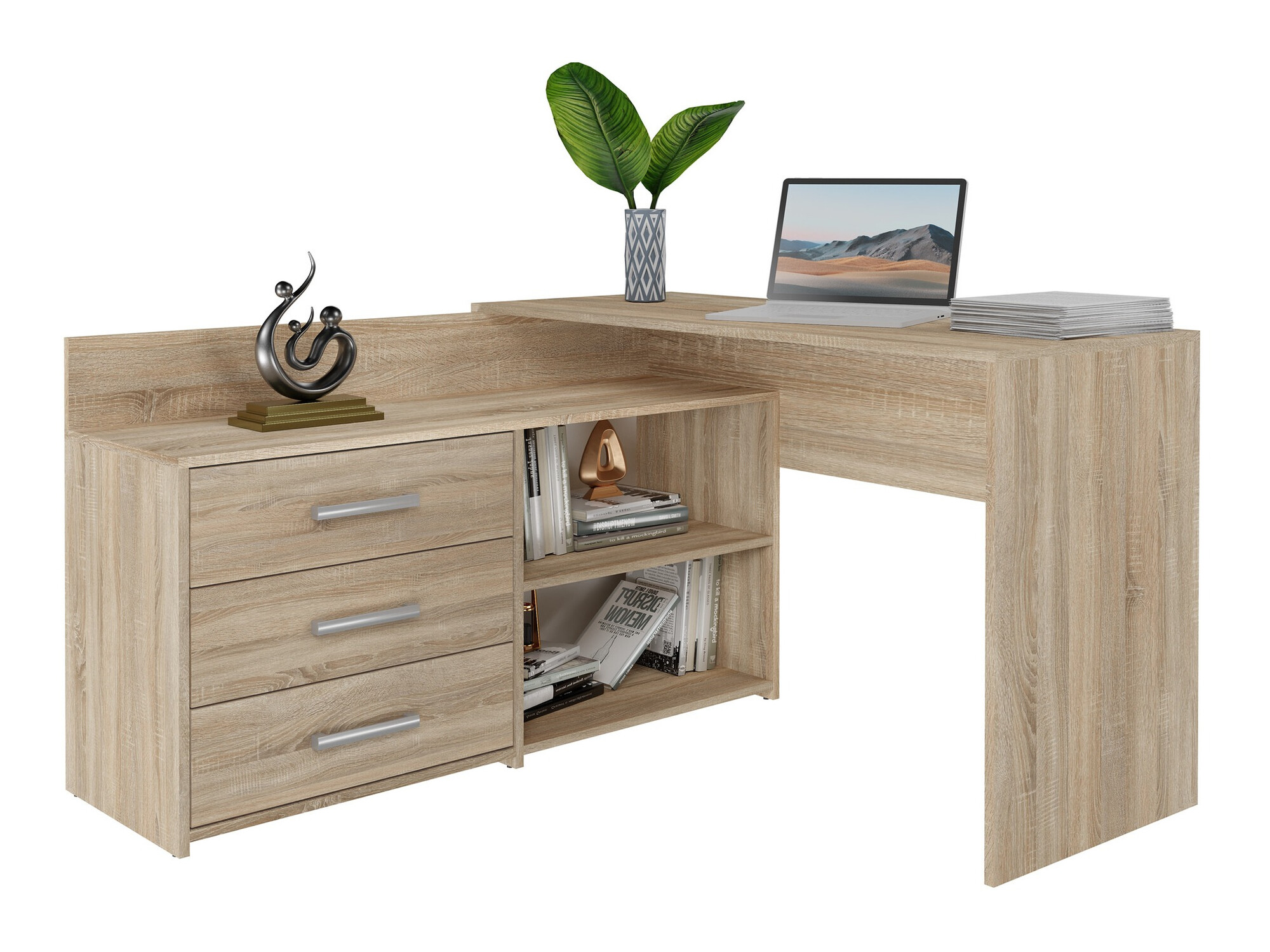 Eckschreibtisch Mandeville 131 (Sonoma eichenholz)