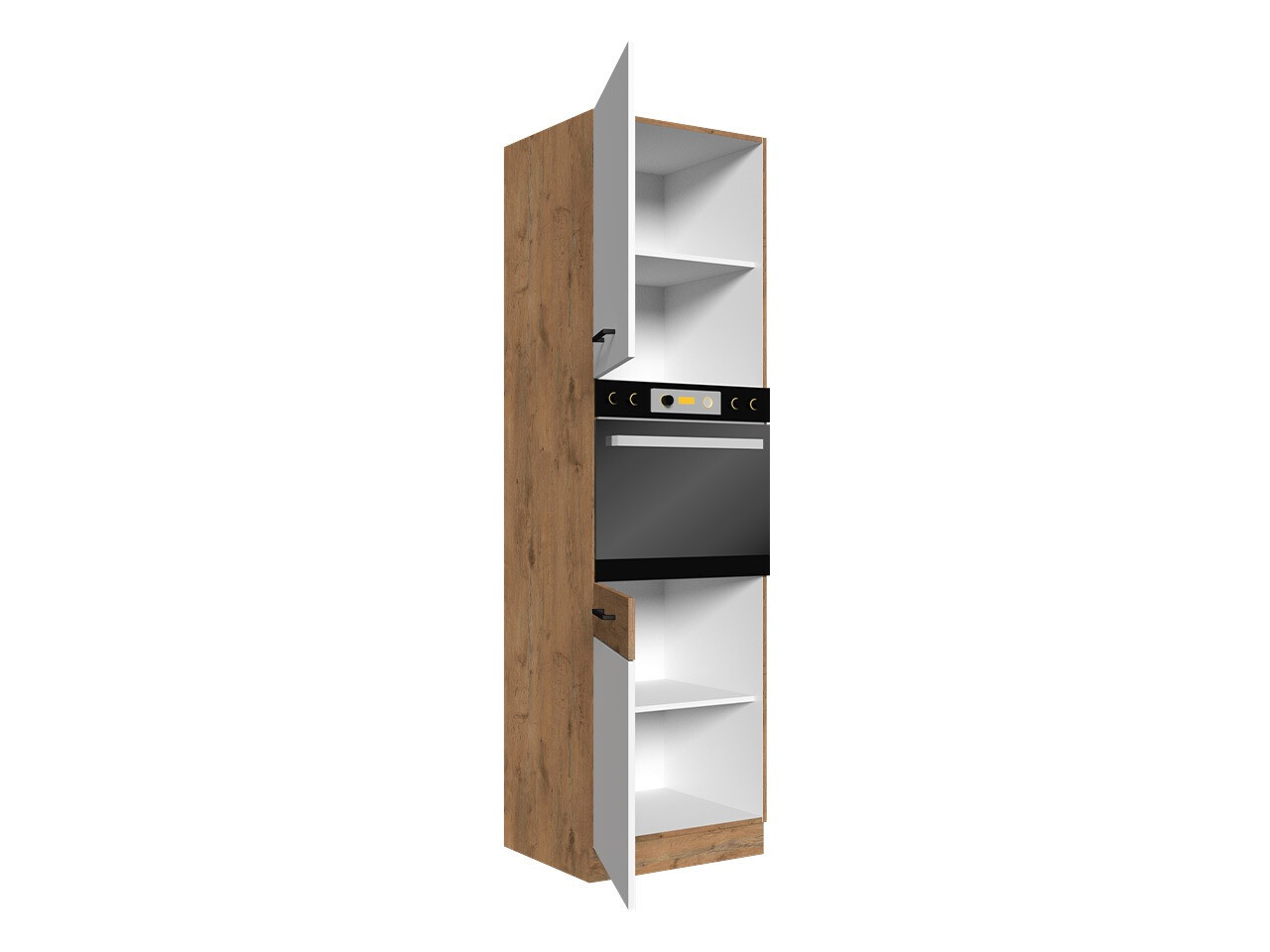 Modularer Schrank für Einbaugeräte Wood Dark 123