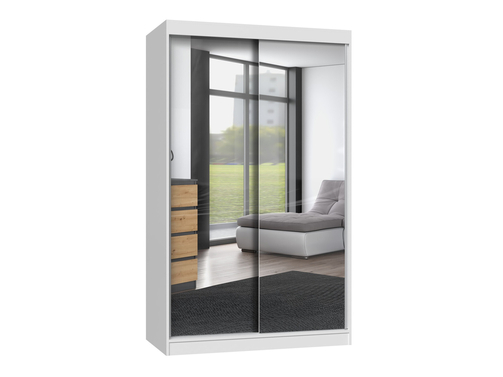 Kleiderschrank Mandeville 158 (Weiss)