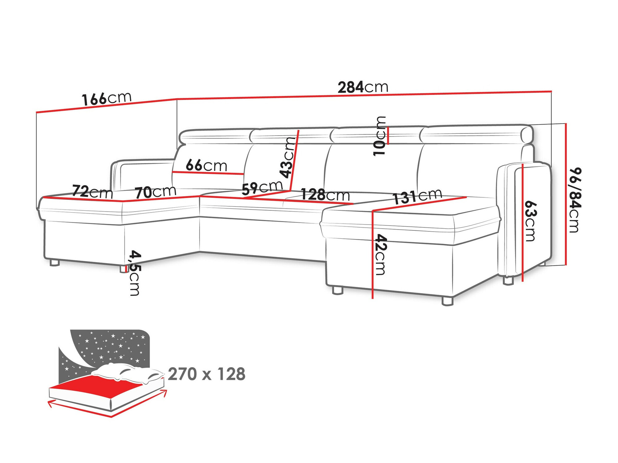 Ecksofa Temple 130 (Enjoy New 3)