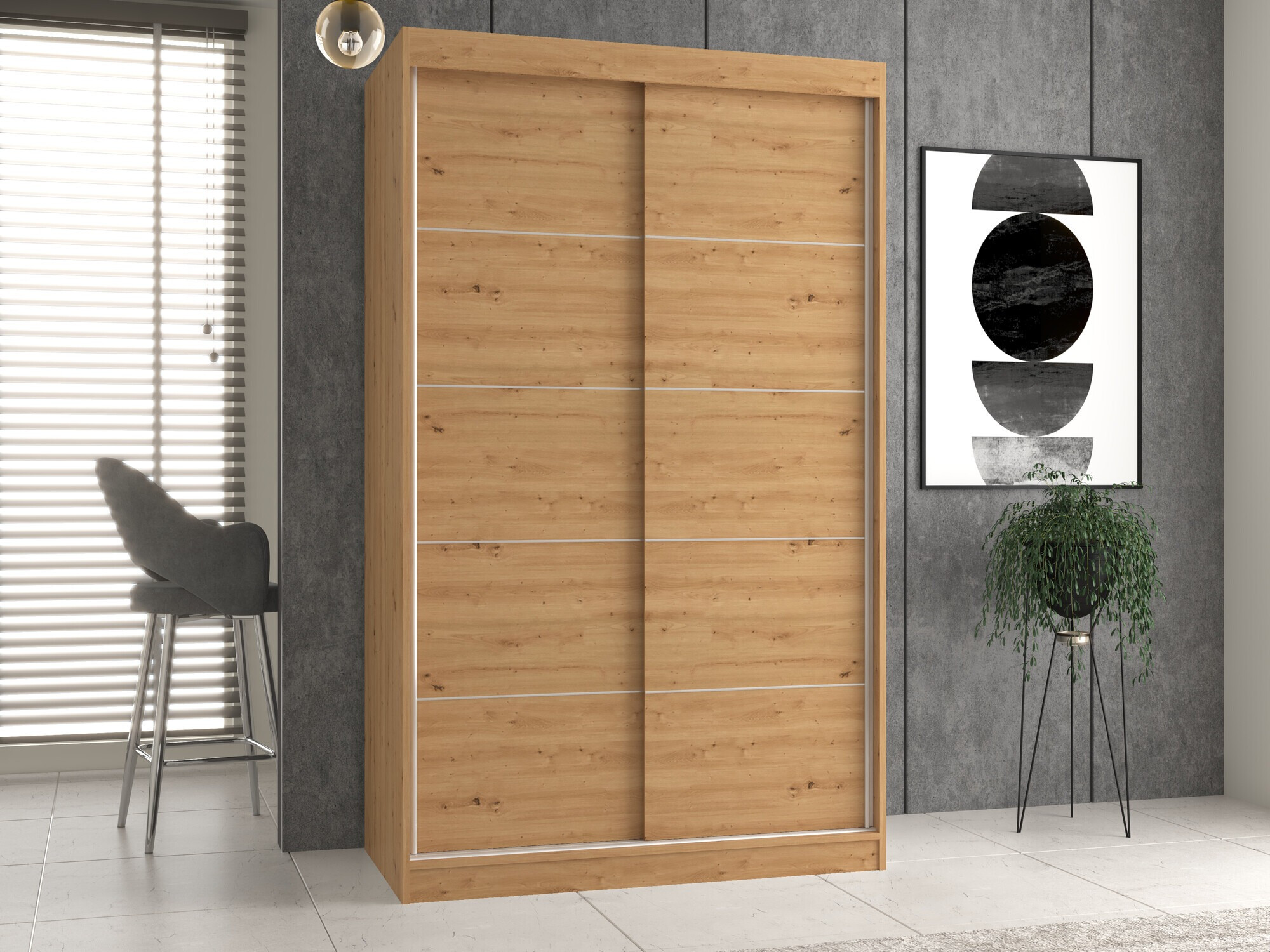 Kleiderschrank Mandeville 164 (Artisan-Eiche)